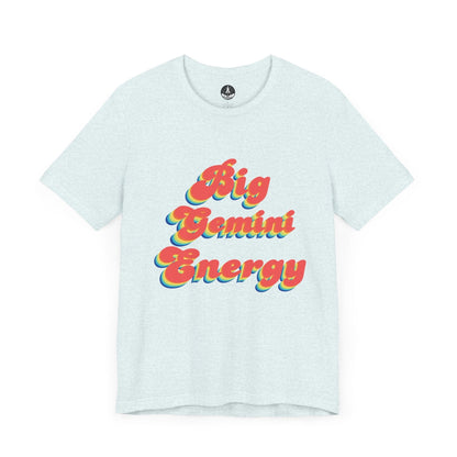 T-Shirt Heather Ice Blue / S Big Gemini Energy TShirt