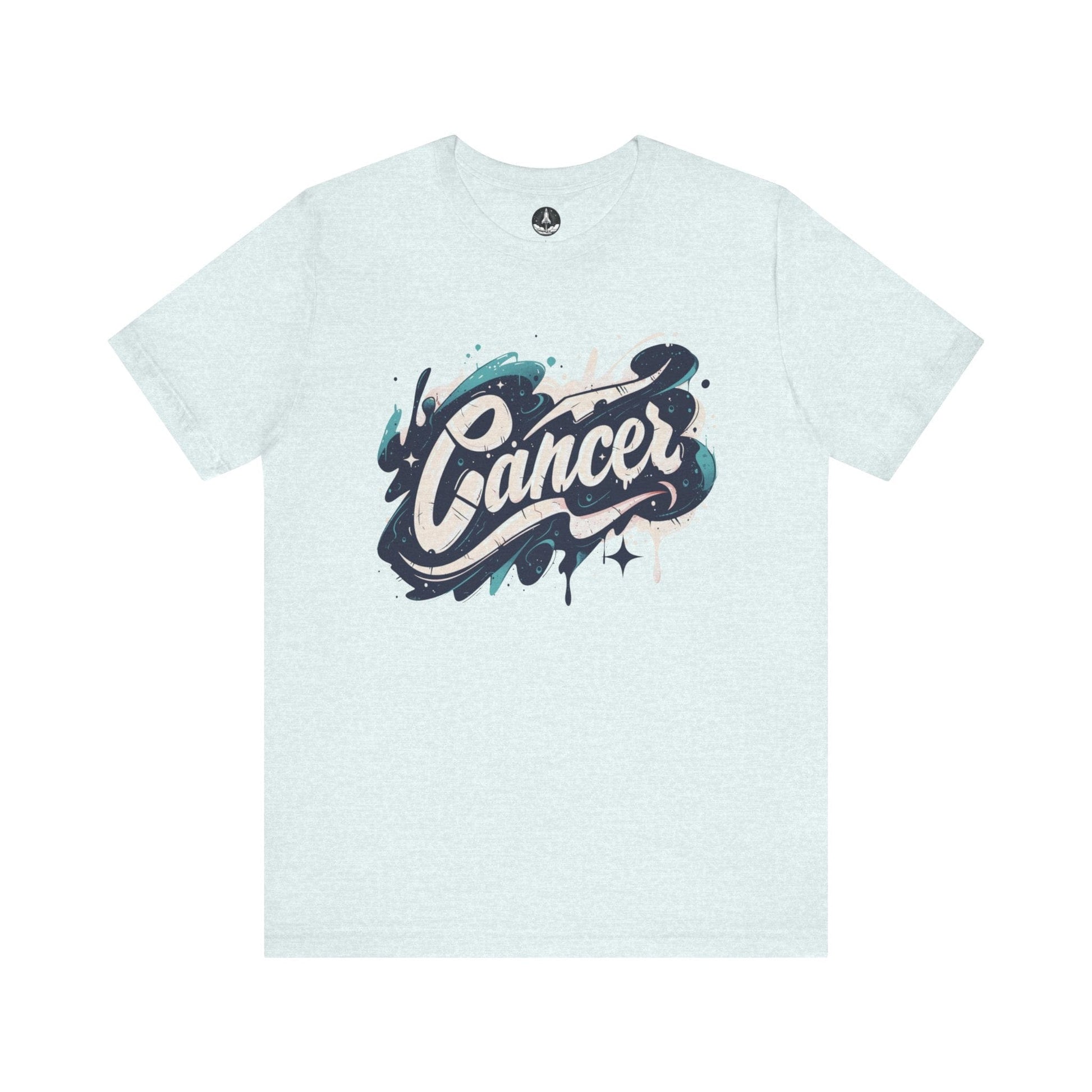 T-Shirt Heather Ice Blue / S Cosmic Splash Cancer TShirt: Emotions in Hues