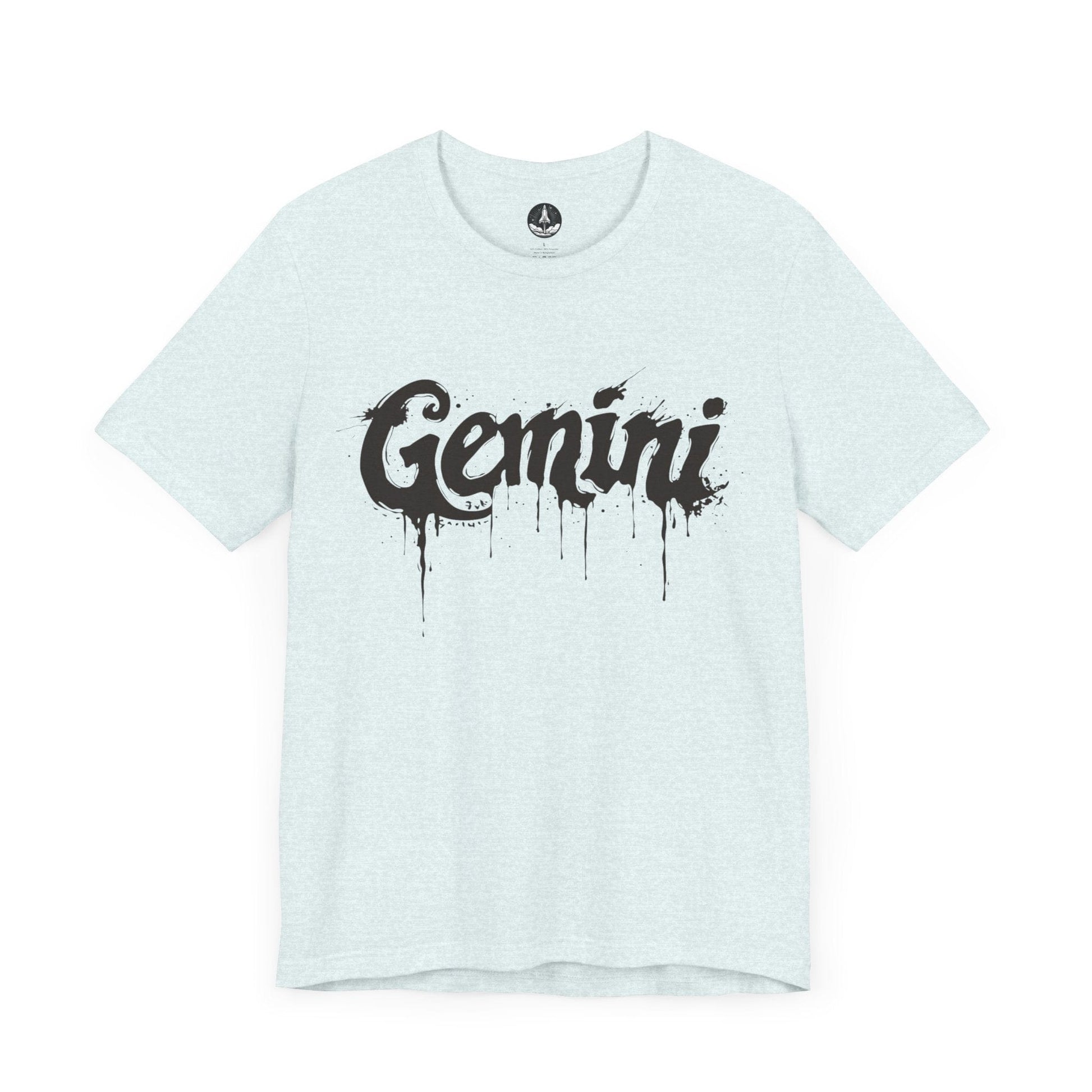 T-Shirt Heather Ice Blue / S Gemini Ink Drop TShirt