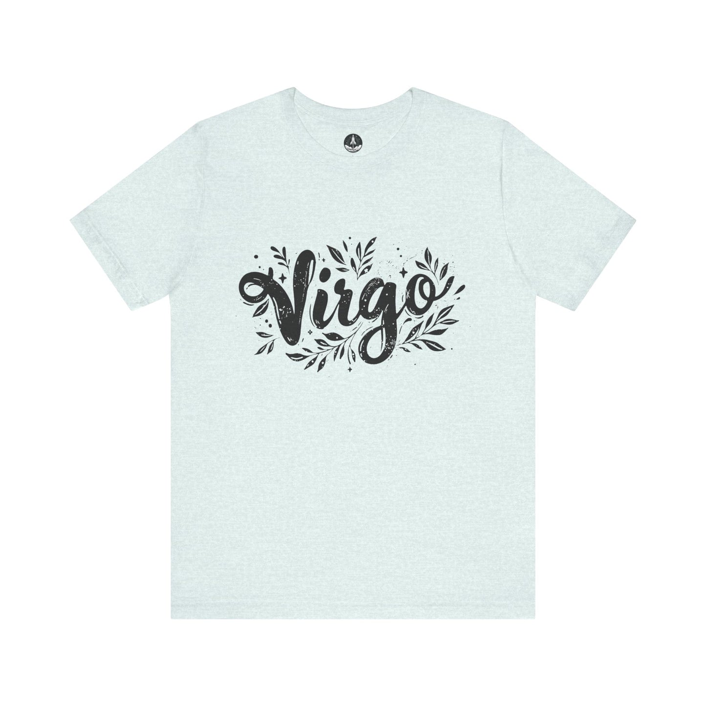 T-Shirt Heather Ice Blue / S Ink Splattered Virtue Virgo TShirt: Artistic Precision