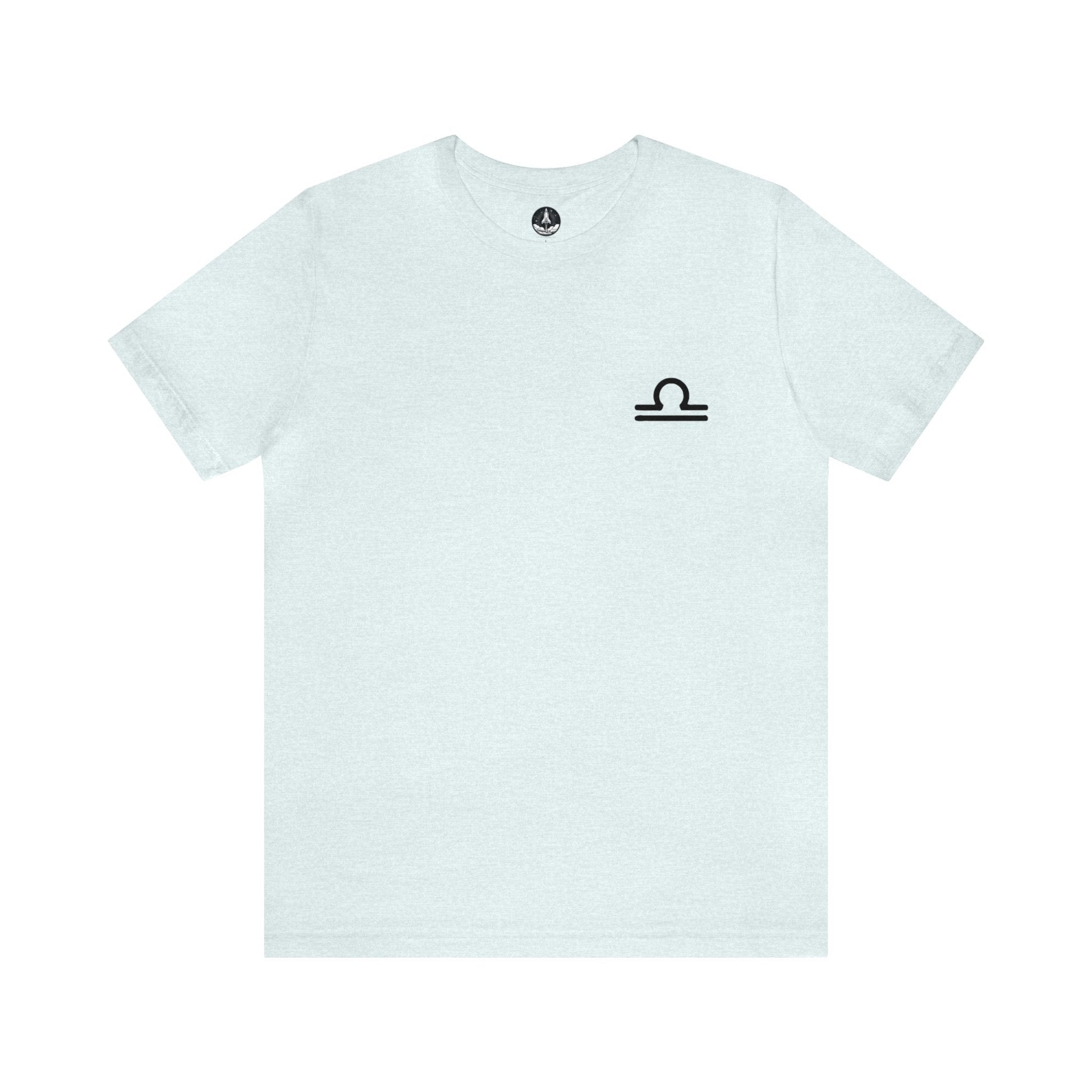 T-Shirt Heather Ice Blue / S Libra Balanced Emblem T-Shirt: Elegant Harmony for the Peacemaker