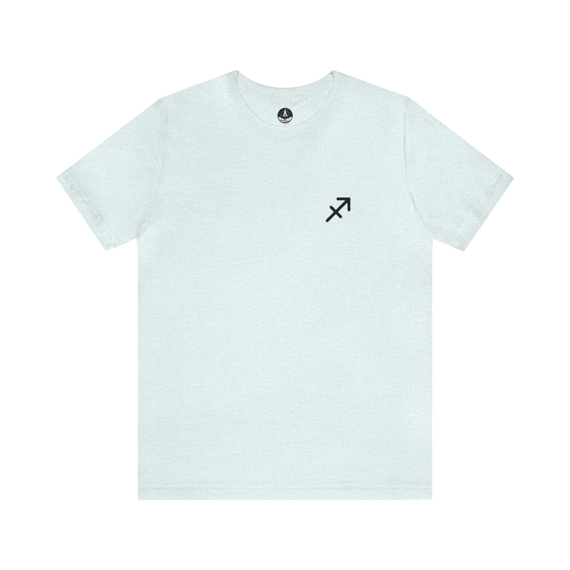 T-Shirt Heather Ice Blue / S Sagittarius Minimalist Mark T-Shirt: Simplicity Meets Adventure