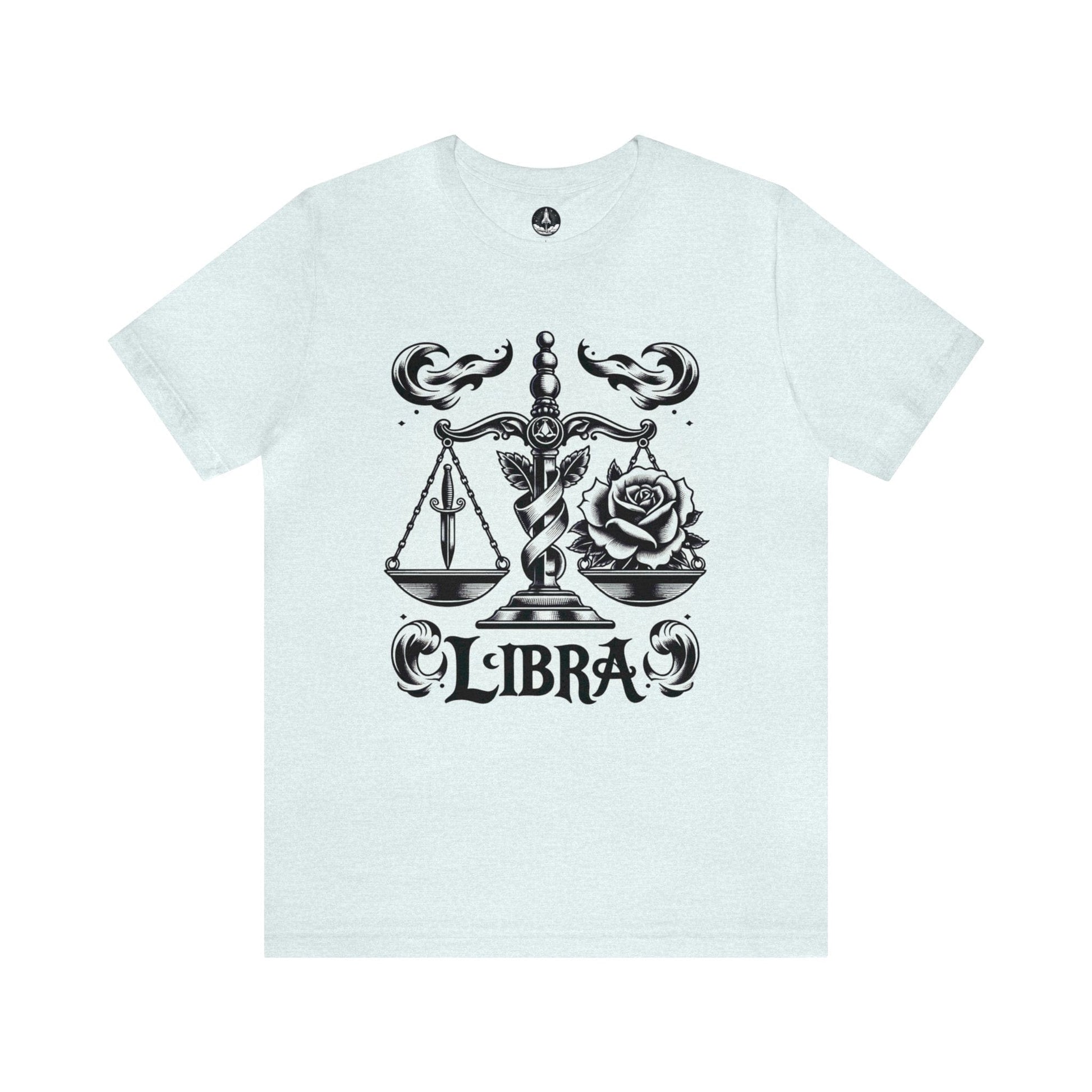 T-Shirt Heather Ice Blue / S Scales & Roses Libra T-Shirt