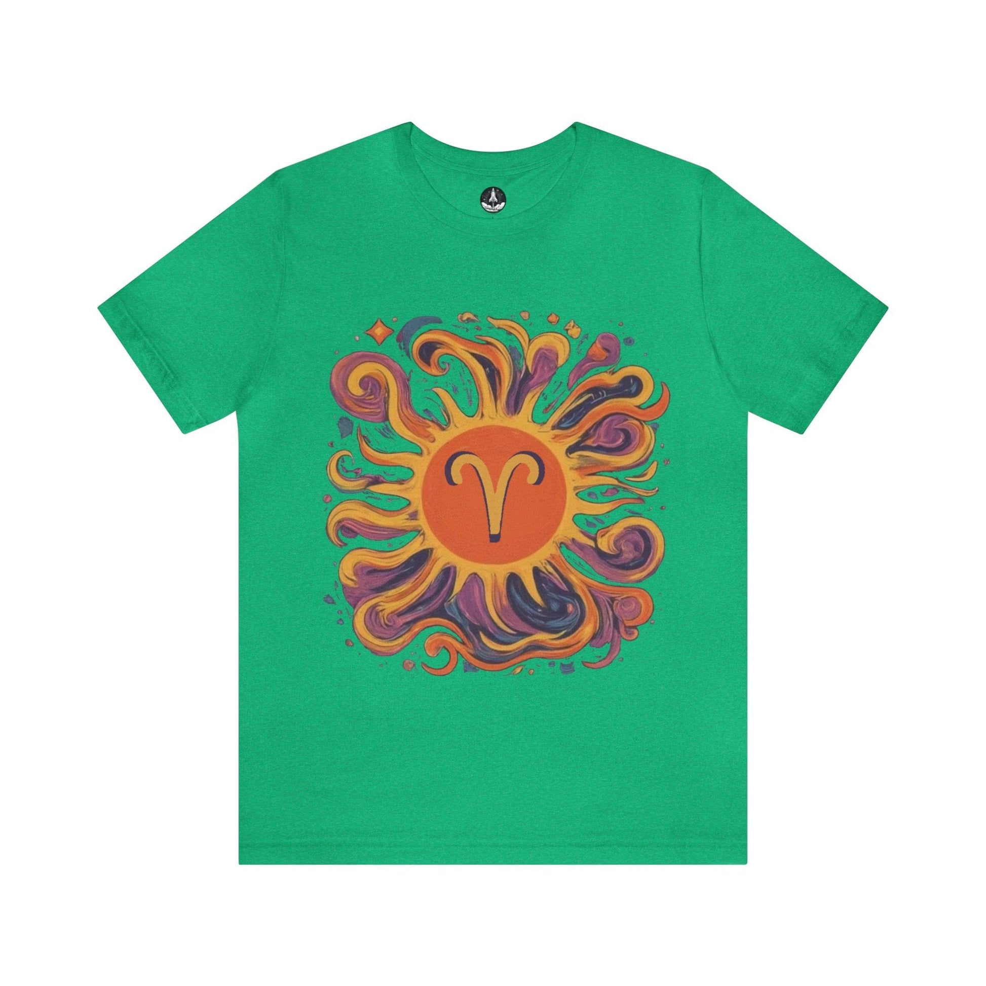 T-Shirt Heather Kelly / S Aries Zodiac Blaze Soft T-Shirt: Ignite Your Wardrobe