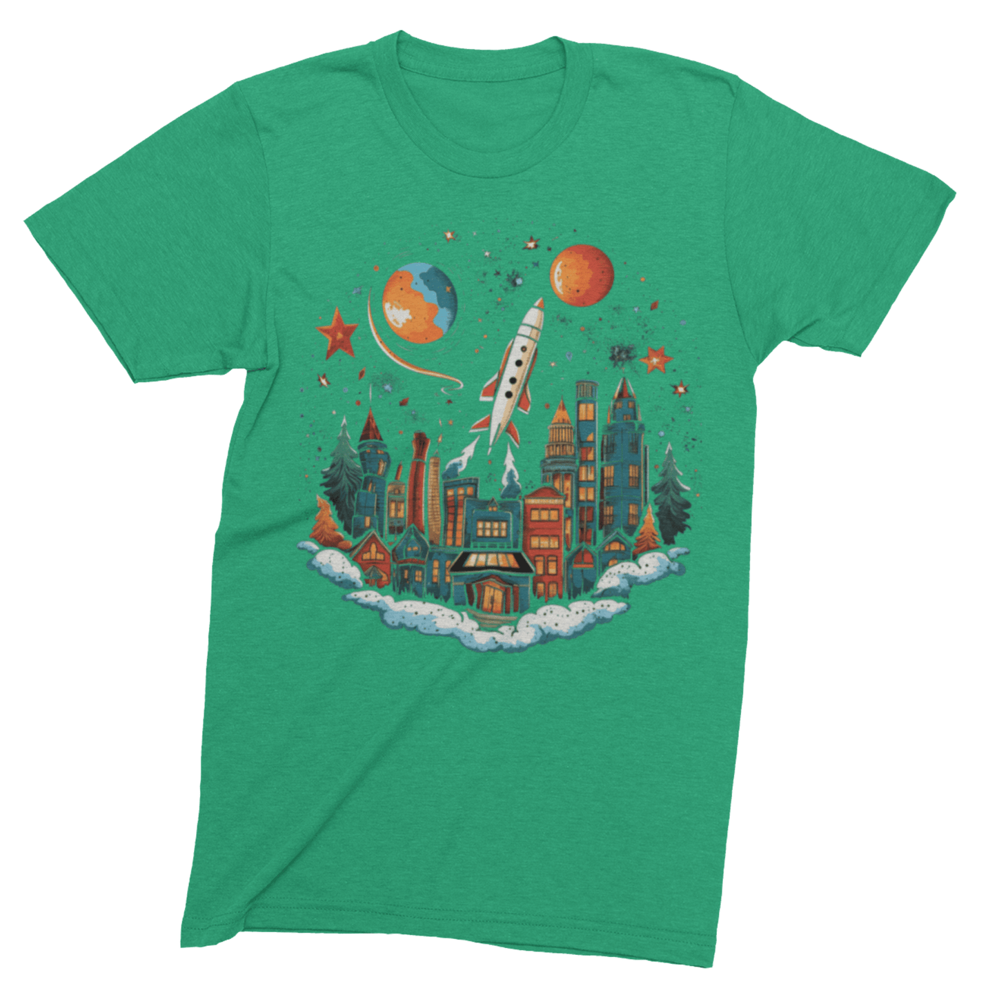 T-Shirt Heather Kelly / S Holiday Rocket Launch T-Shirt