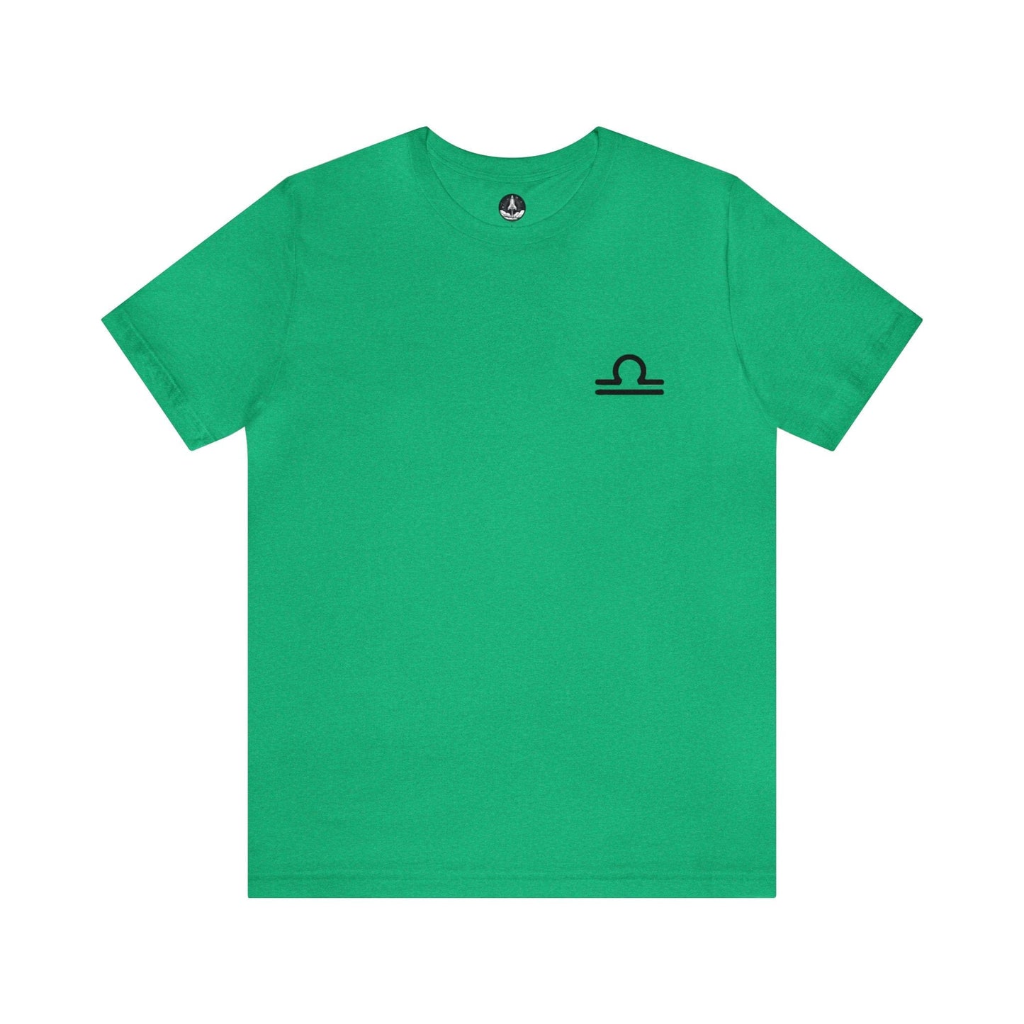 T-Shirt Heather Kelly / S Libra Balanced Emblem T-Shirt: Elegant Harmony for the Peacemaker