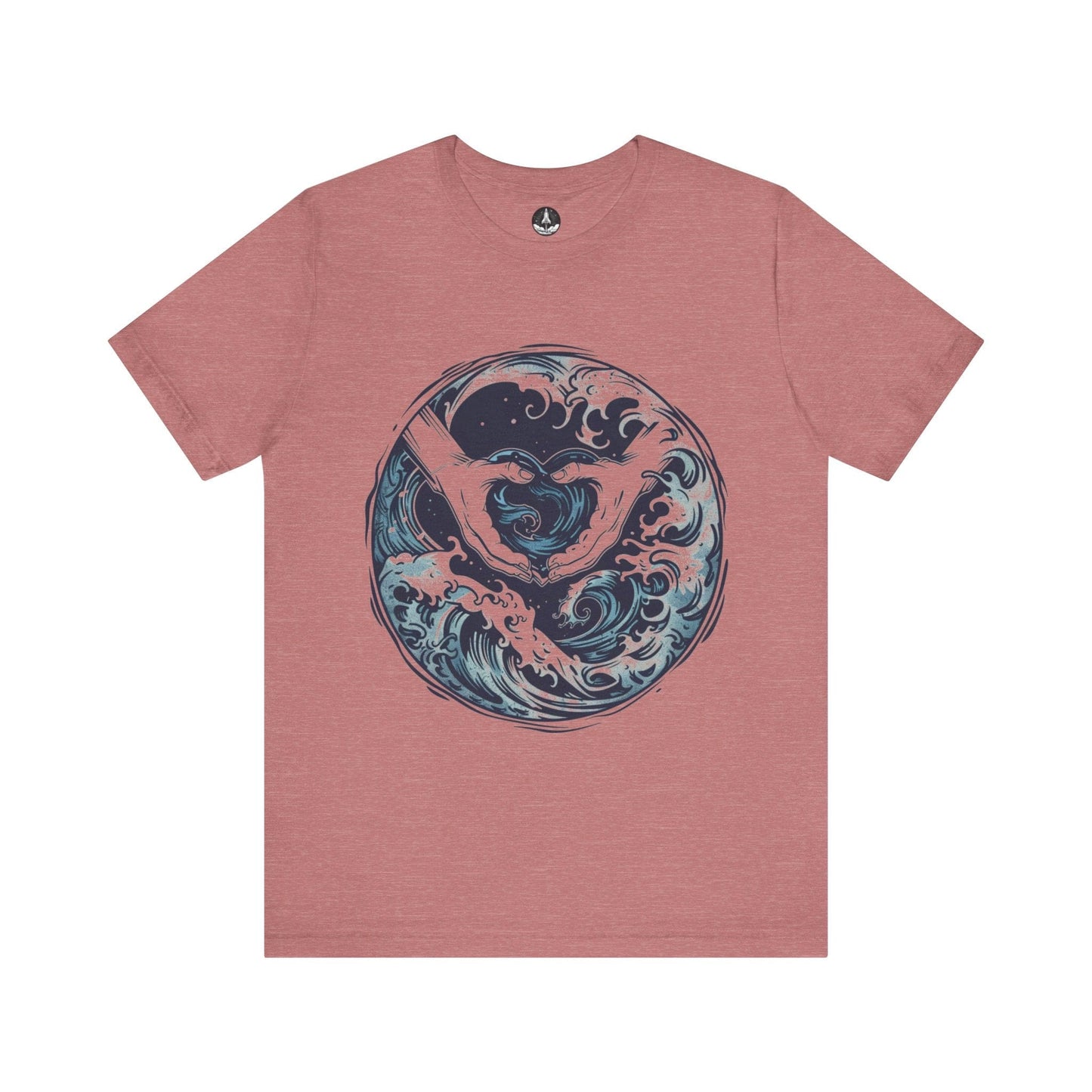 T-Shirt Heather Mauve / S Aquarian Currents TShirts: Embrace the Flow