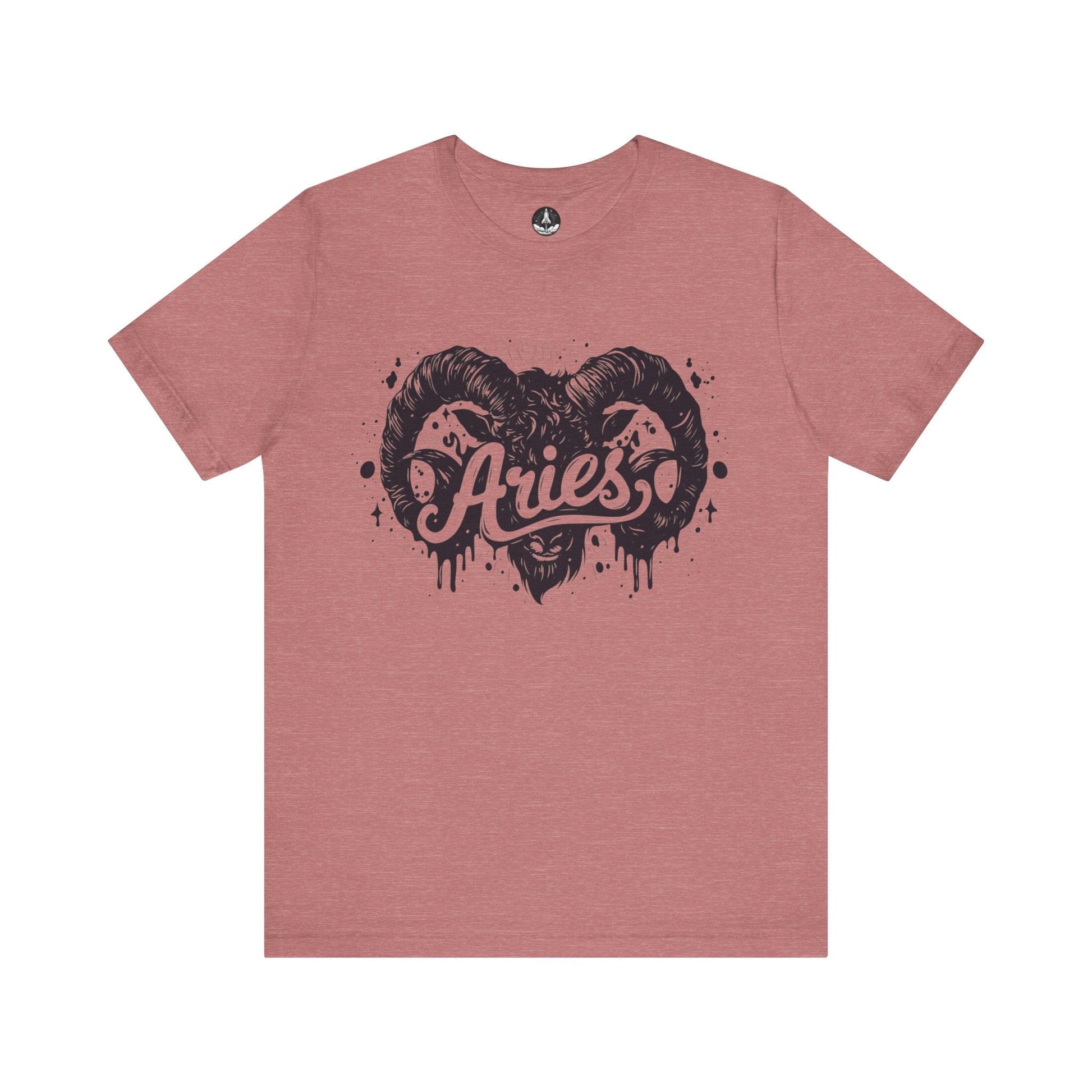 T-Shirt Heather Mauve / S Aries Bold Ram Tee - Unleash Your Zodiac Power