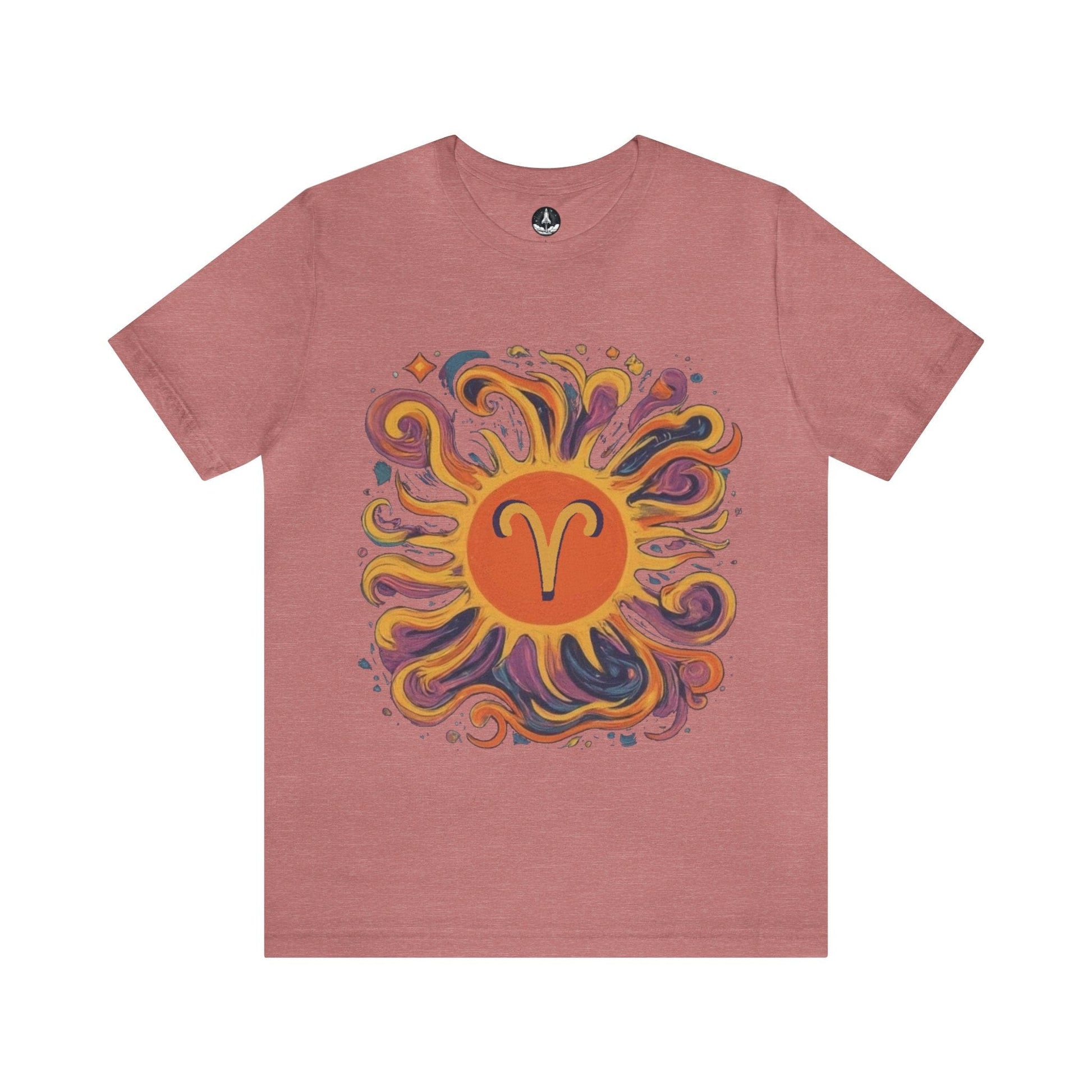 T-Shirt Heather Mauve / S Aries Zodiac Blaze Soft T-Shirt: Ignite Your Wardrobe