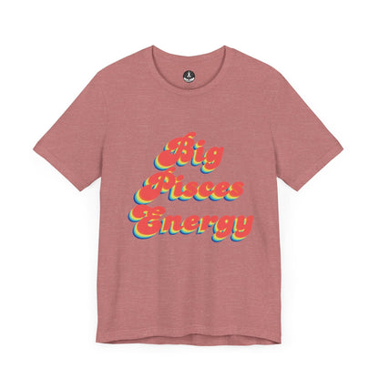 T-Shirt Heather Mauve / S Big Pisces Energy T-Shirt