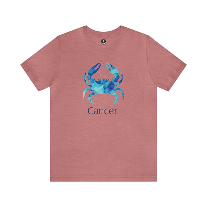 T-Shirt Heather Mauve / S Cancer Geometric Constellation T-Shirt: Modern Astrology Meets Art
