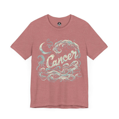 T-Shirt Heather Mauve / S Cancer Oceanic Dreams T-Shirt: Tide of Intuition