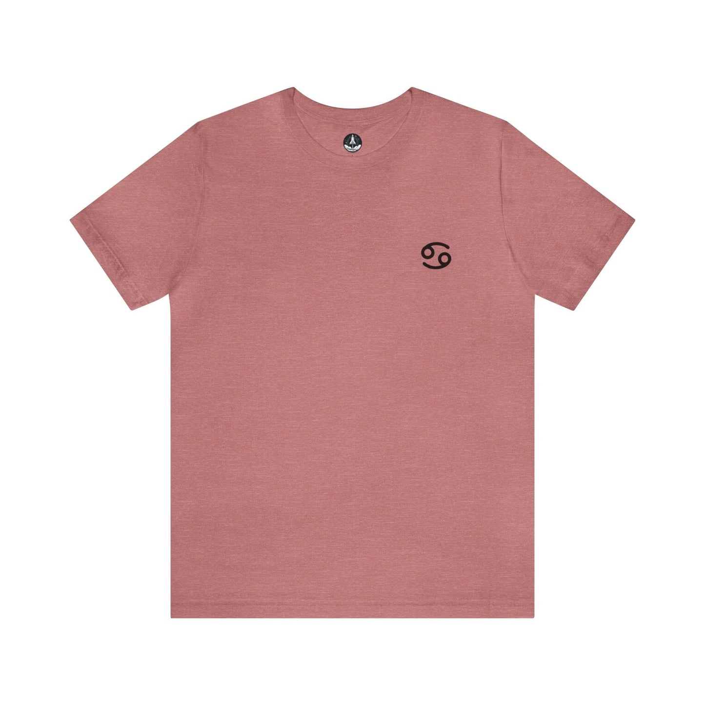 T-Shirt Heather Mauve / S Cancer Zodiac Crest T-Shirt: Comfort and Intuition for the Moonchild