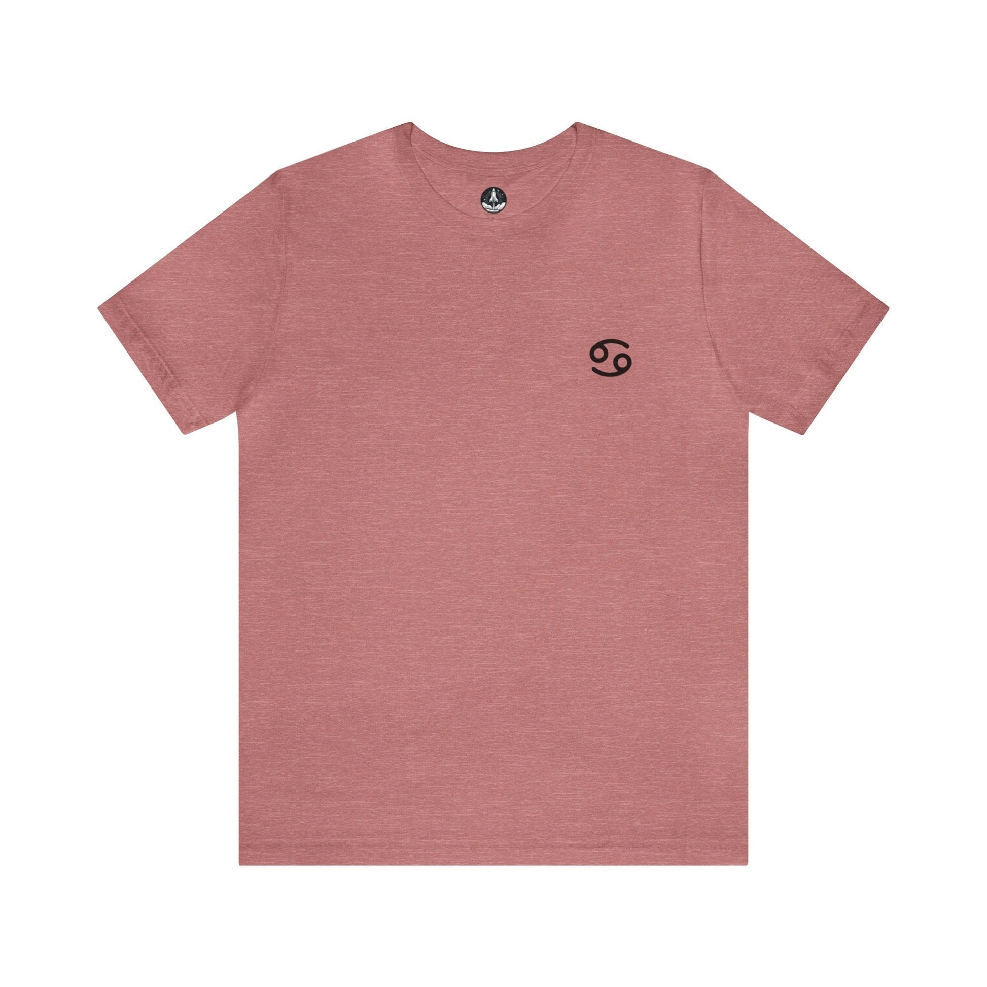 T-Shirt Heather Mauve / S Cancer Zodiac Crest T-Shirt: Comfort and Intuition for the Moonchild