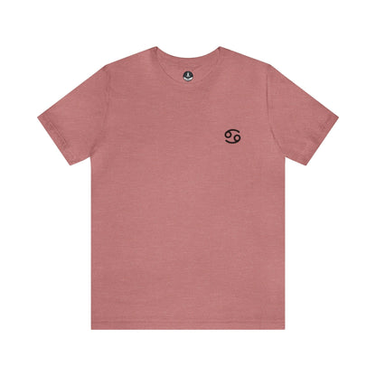 T-Shirt Heather Mauve / S Cancer Zodiac Crest T-Shirt: Comfort and Intuition for the Moonchild