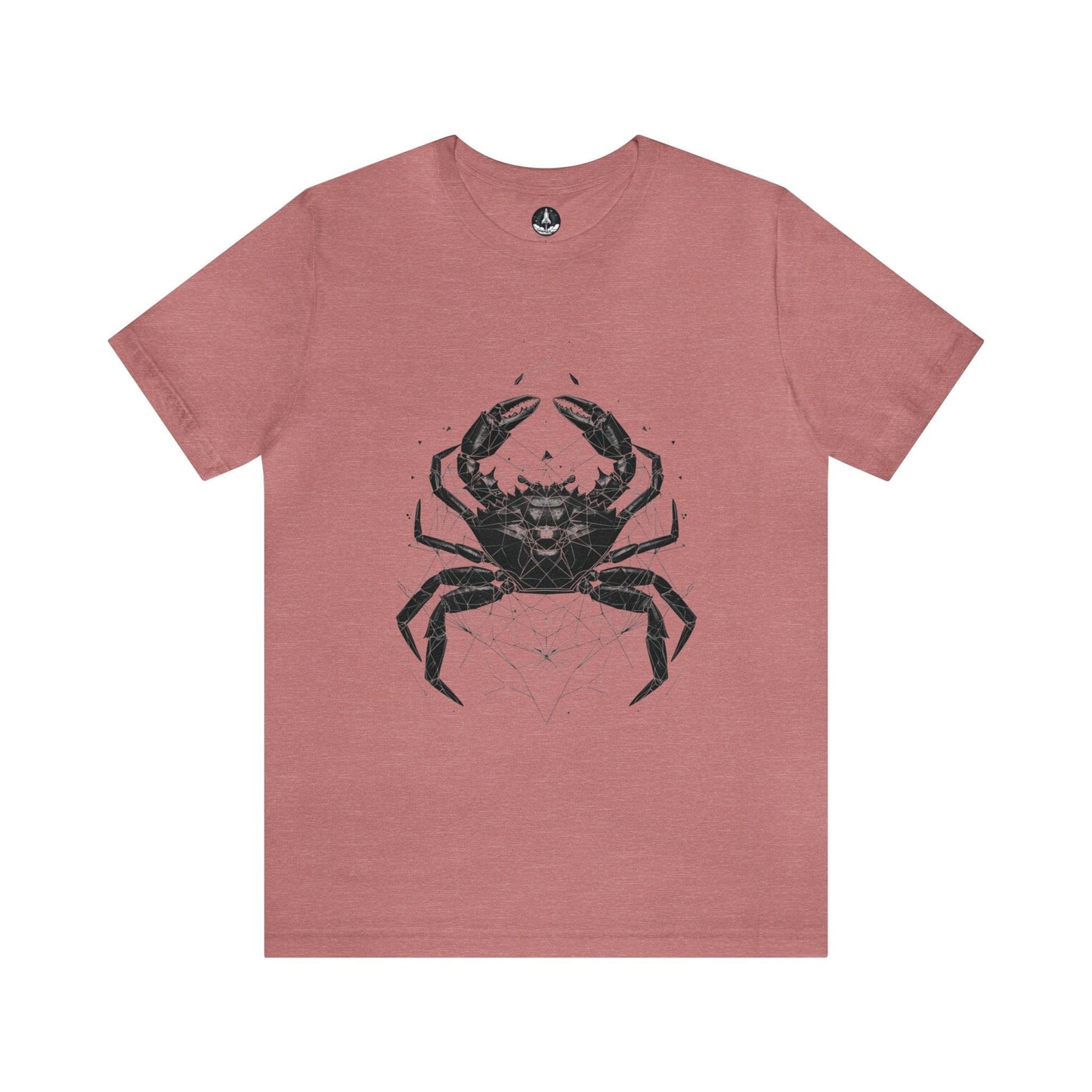 T-Shirt Heather Mauve / S Cancerian Geometry: Zodiac T-Shirt