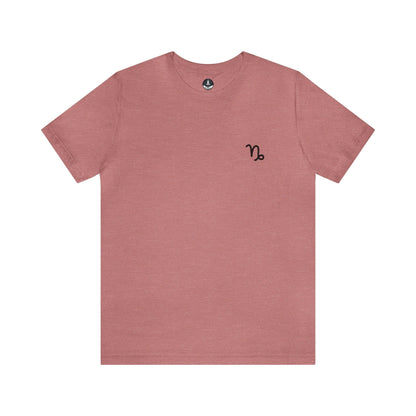 T-Shirt Heather Mauve / S Capricorn Mountain Glyph T-Shirt: Peak Style for the Determined Climber