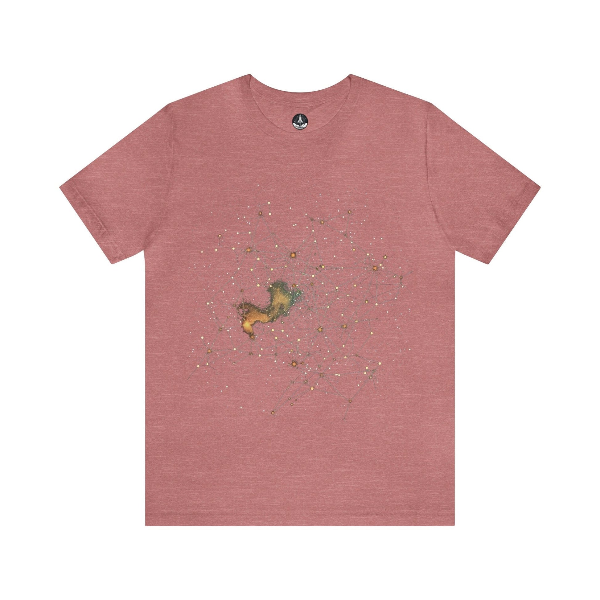 T-Shirt Heather Mauve / S Constellation Lines T-Shirt