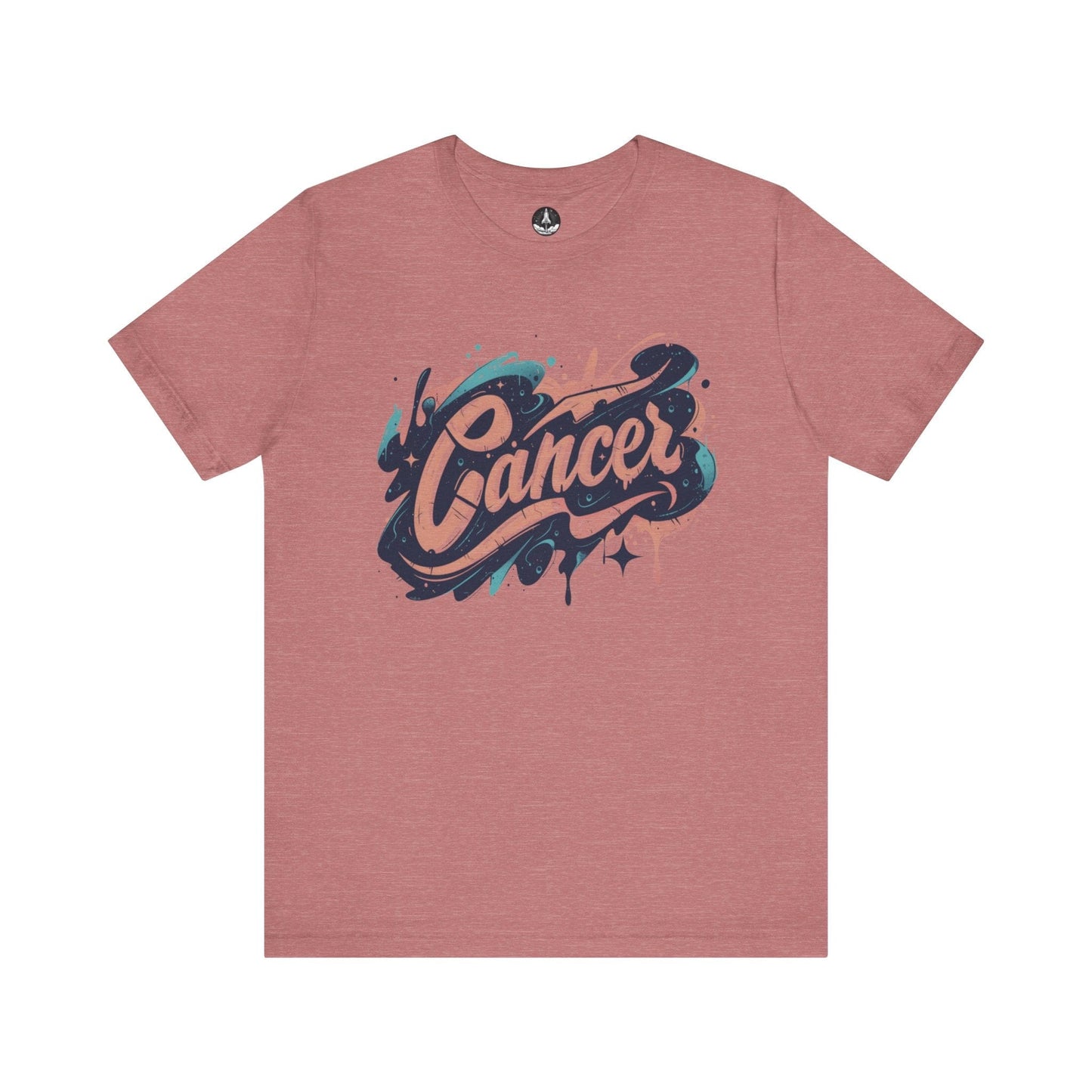 T-Shirt Heather Mauve / S Cosmic Splash Cancer TShirt: Emotions in Hues