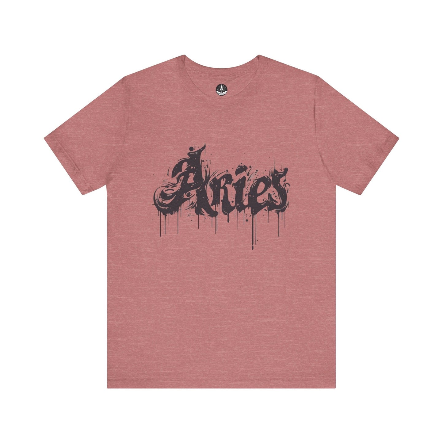 T-Shirt Heather Mauve / S Ink-Dripped Aries Energy TShirt – Channel Your Inner Fire