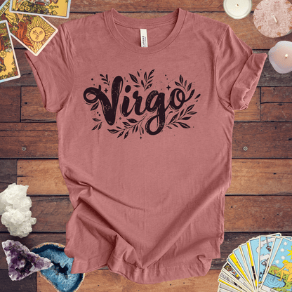 T-Shirt Heather Mauve / S Ink Splattered Virtue Virgo TShirt: Artistic Precision