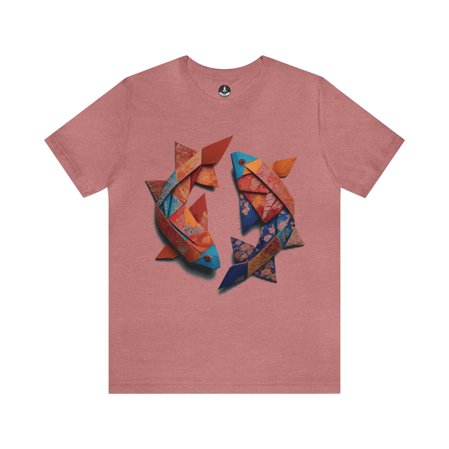 T-Shirt Heather Mauve / S Origami Pisces T-Shirt
