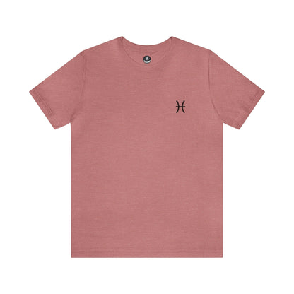 T-Shirt Heather Mauve / S Pisces Fish Silhouette T-Shirt: Dreamy Comfort for the Compassionate Soul