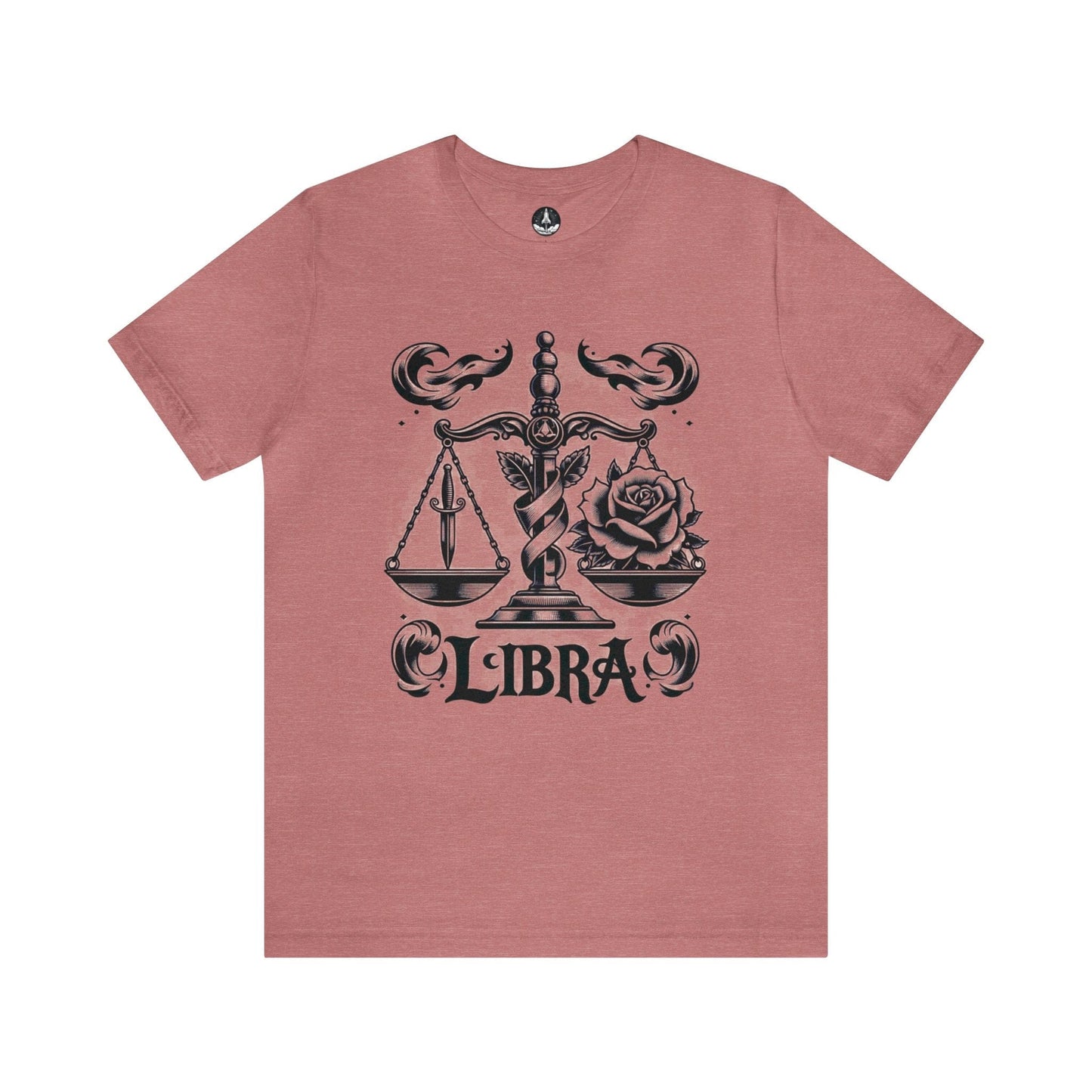 T-Shirt Heather Mauve / S Scales & Roses Libra T-Shirt