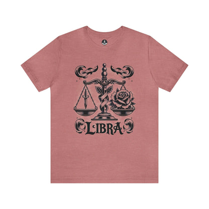 T-Shirt Heather Mauve / S Scales & Roses Libra T-Shirt