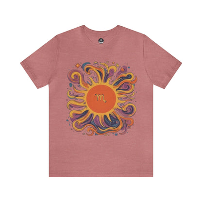 T-Shirt Heather Mauve / S Scorpio Sun Sign T-Shirt: Unveil Your Inner Force