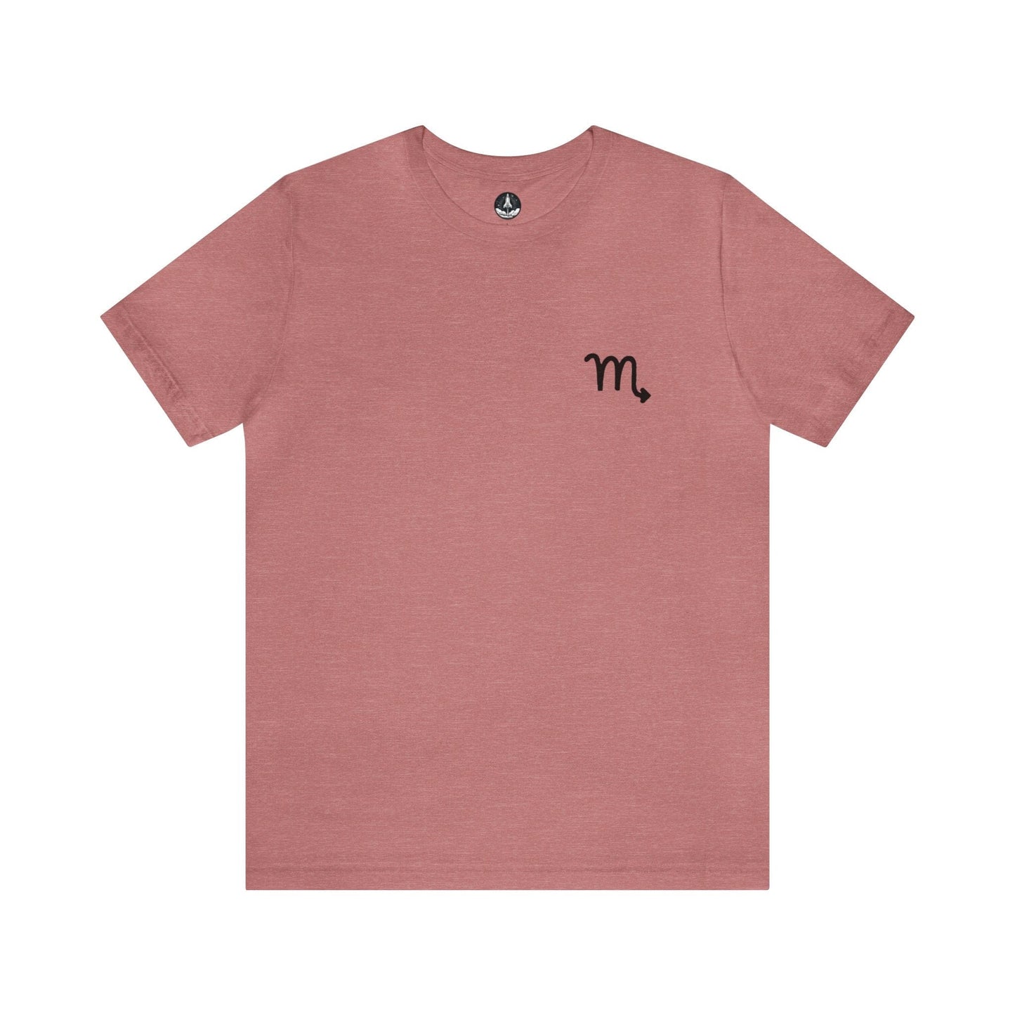 T-Shirt Heather Mauve / S Scorpio Zodiac Cipher T-Shirt: Unveil Your Mystery with Elegant Minimalism