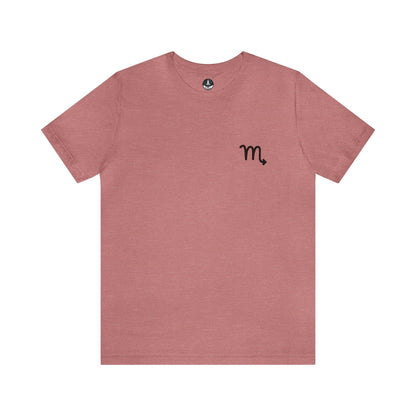 T-Shirt Heather Mauve / S Scorpio Zodiac Cipher T-Shirt: Unveil Your Mystery with Elegant Minimalism