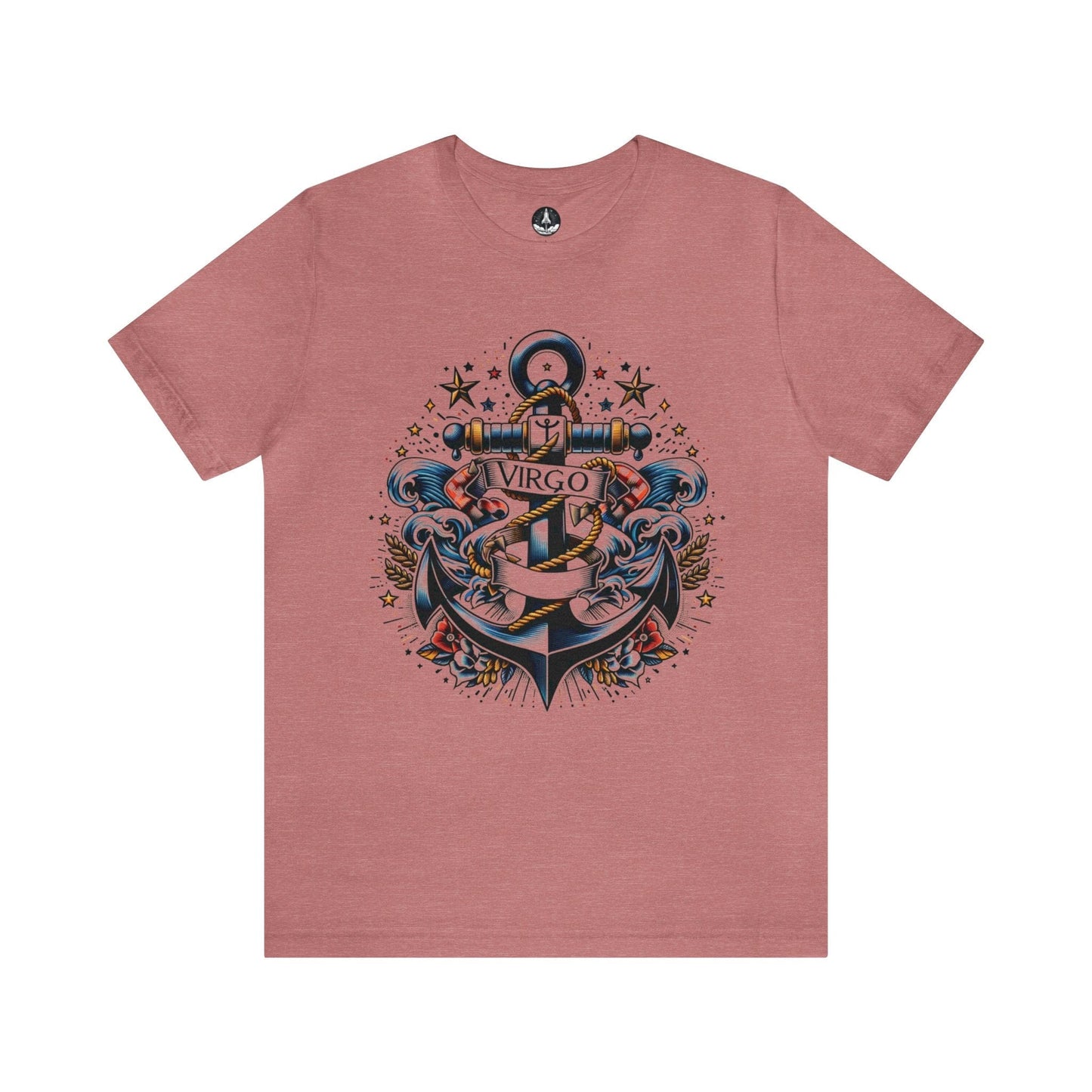 T-Shirt Heather Mauve / S Steadfast Seas: Nautical Virgo T-Shirt