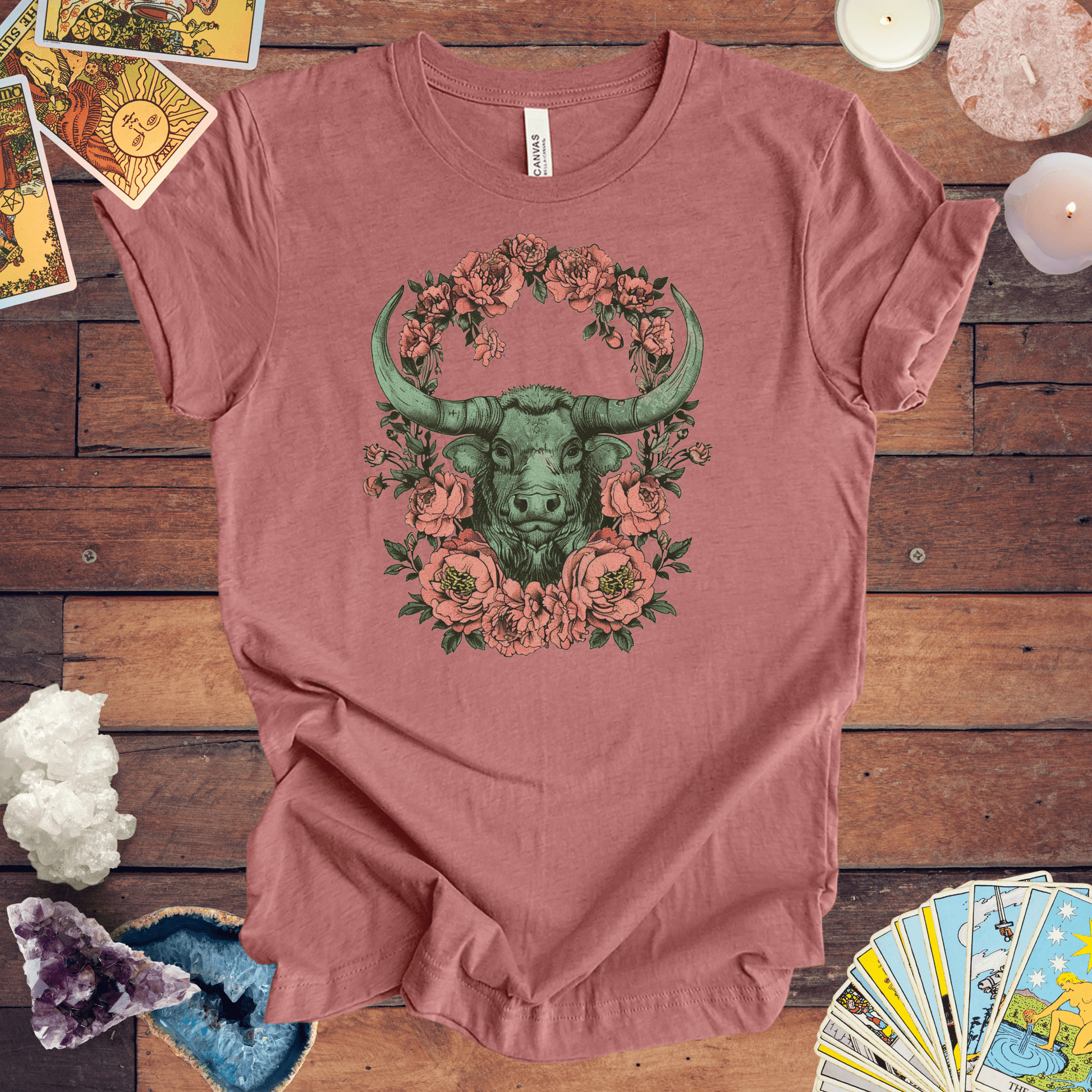 T-Shirt Heather Mauve / S Taurus Ethereal Night T-Shirt