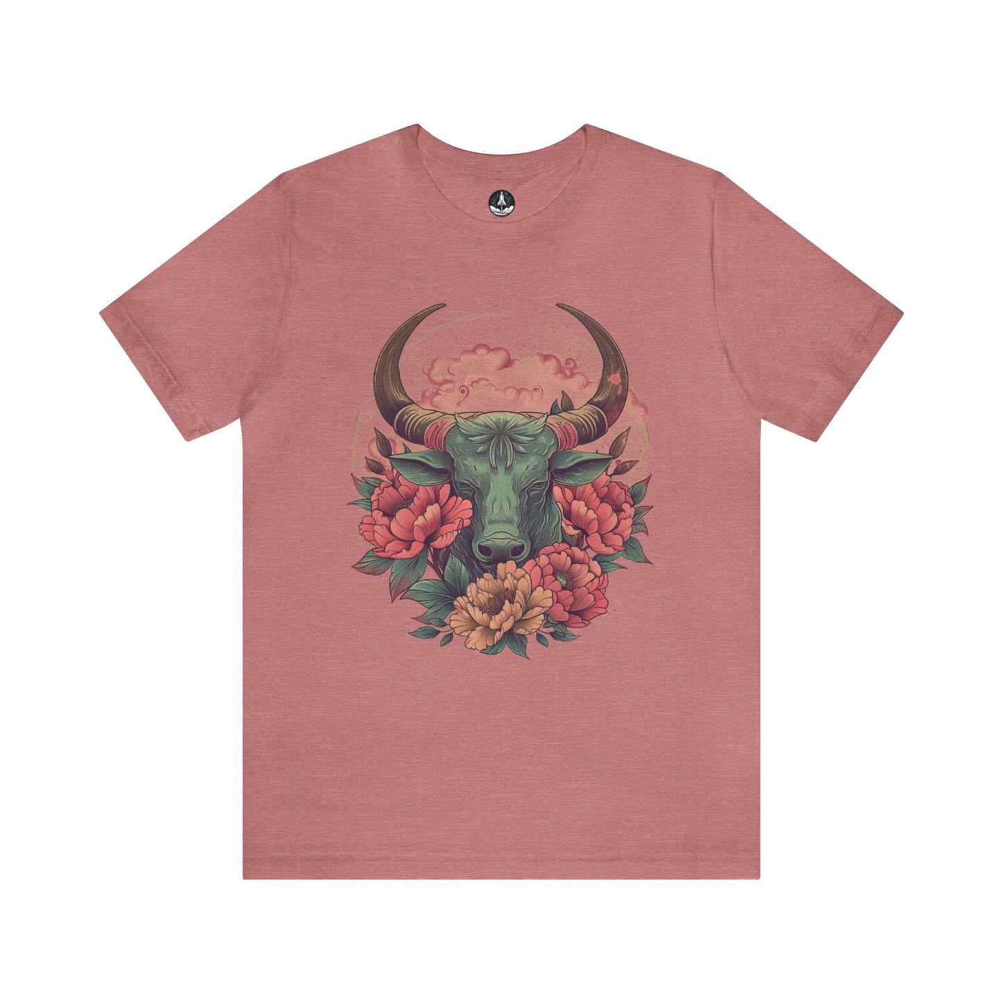 T-Shirt Heather Mauve / S Taurus Floral Majesty T-Shirt