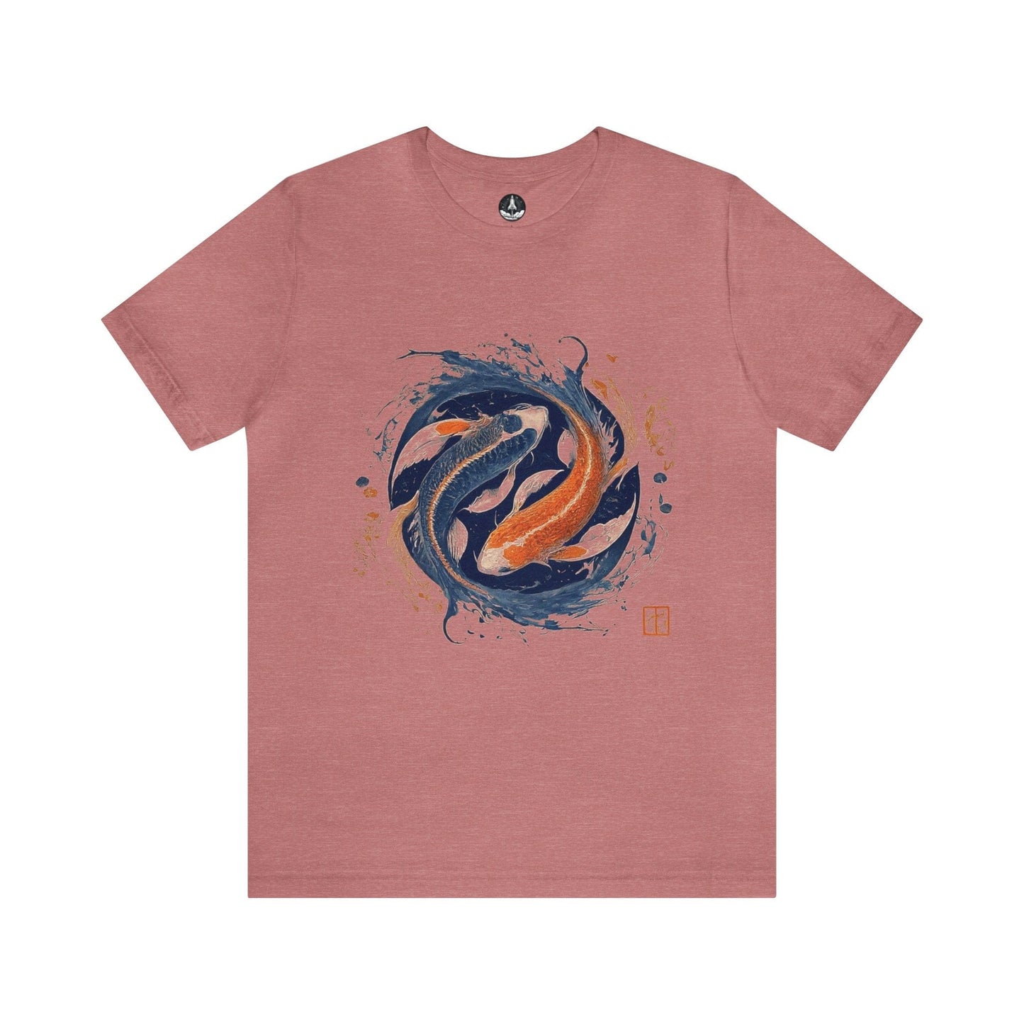 T-Shirt Heather Mauve / S Traditional Koi Pisces T-Shirt