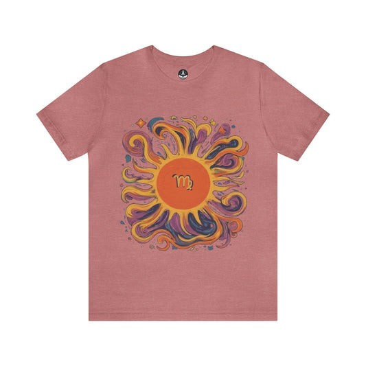 T-Shirt Heather Mauve / S Virgo Sun Sign Tee: Purity in Every Thread