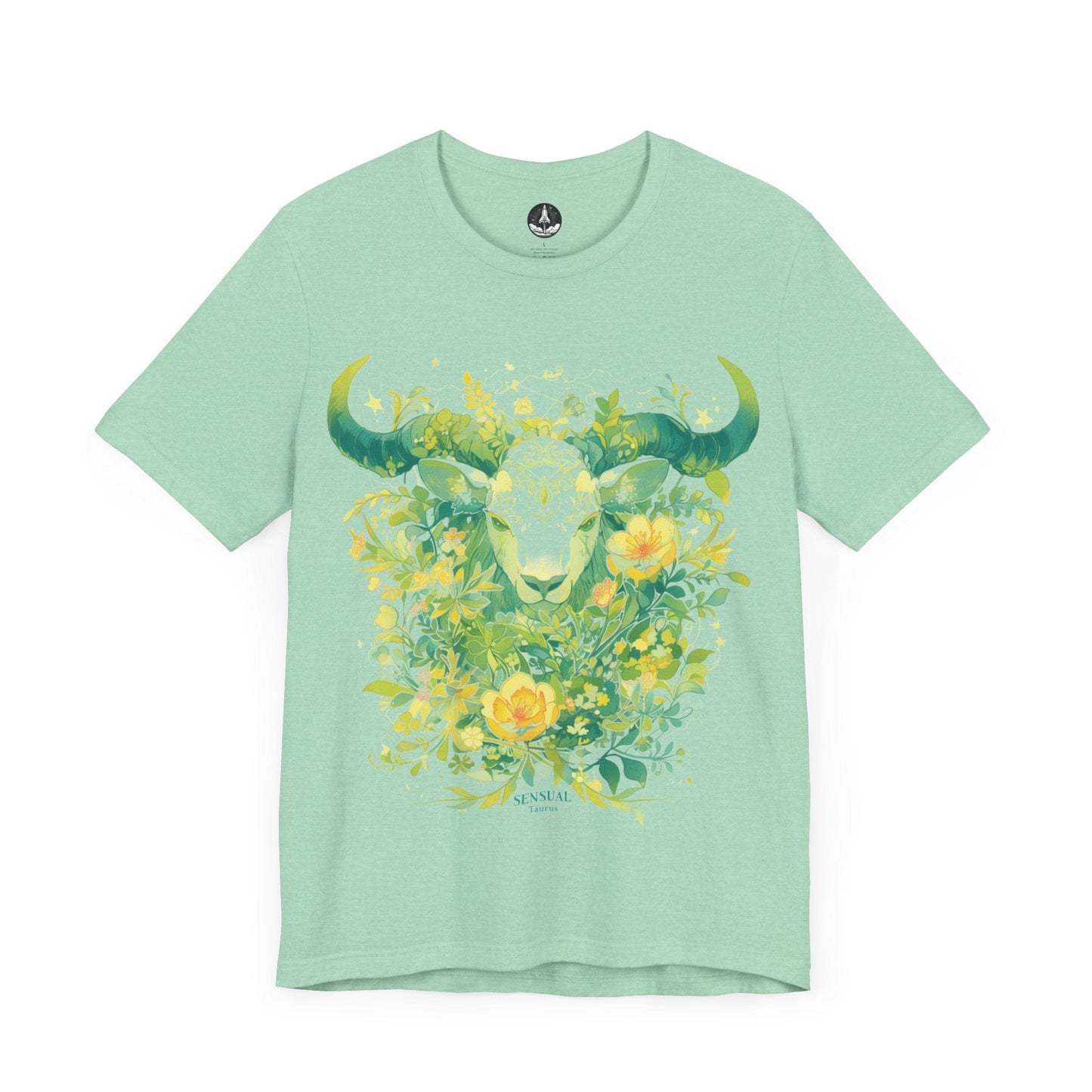 T-Shirt Heather Mint / S Taurus in Bloom: Astrology Garden T-Shirt