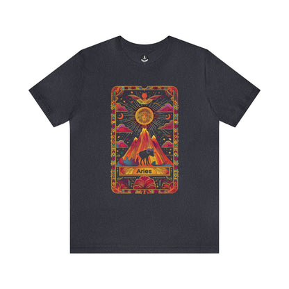 T-Shirt Heather Navy / S Aries Mountain Tshirt: Ascend Your Potential