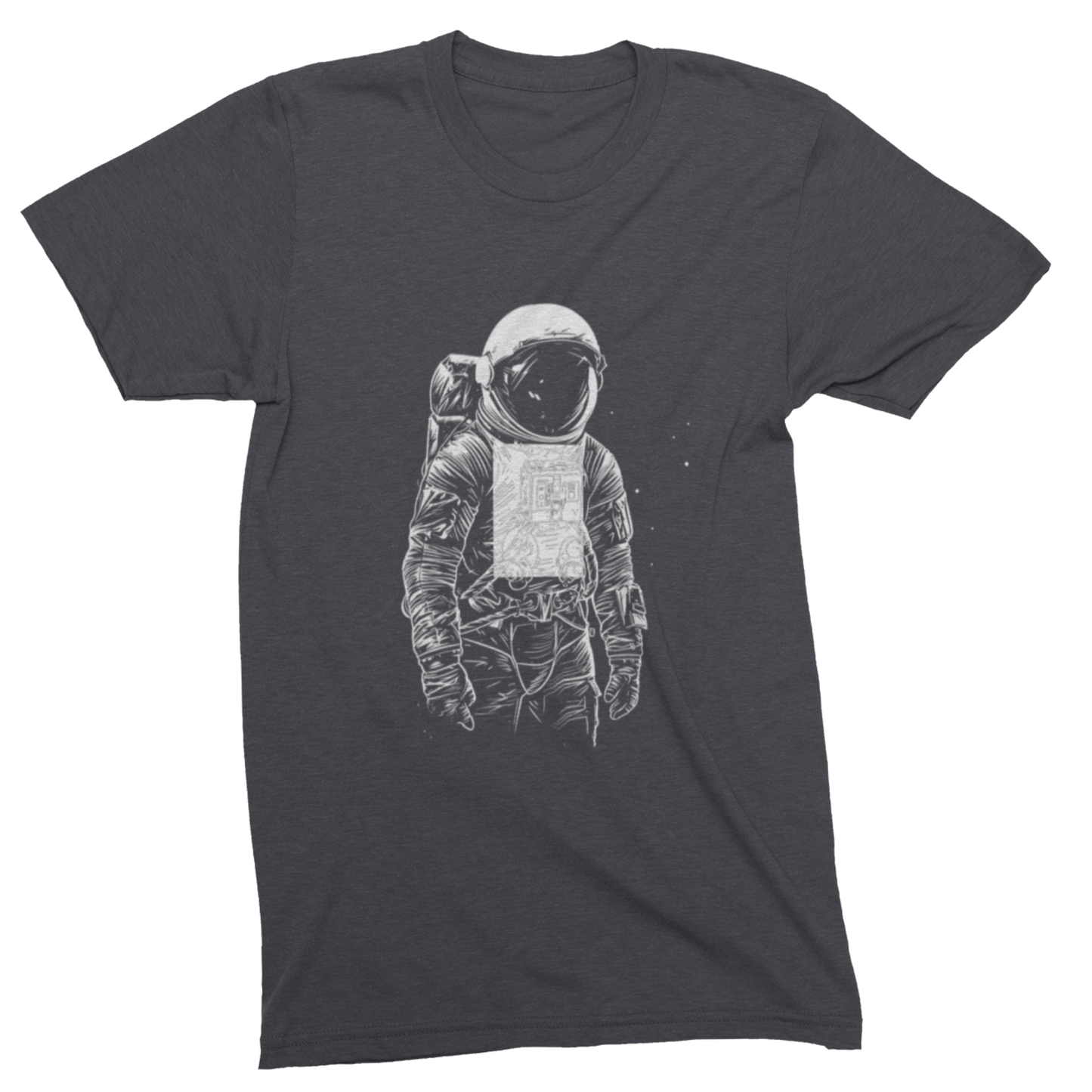 T-Shirt Heather Navy / S Astronaut Lines Space T-Shirt