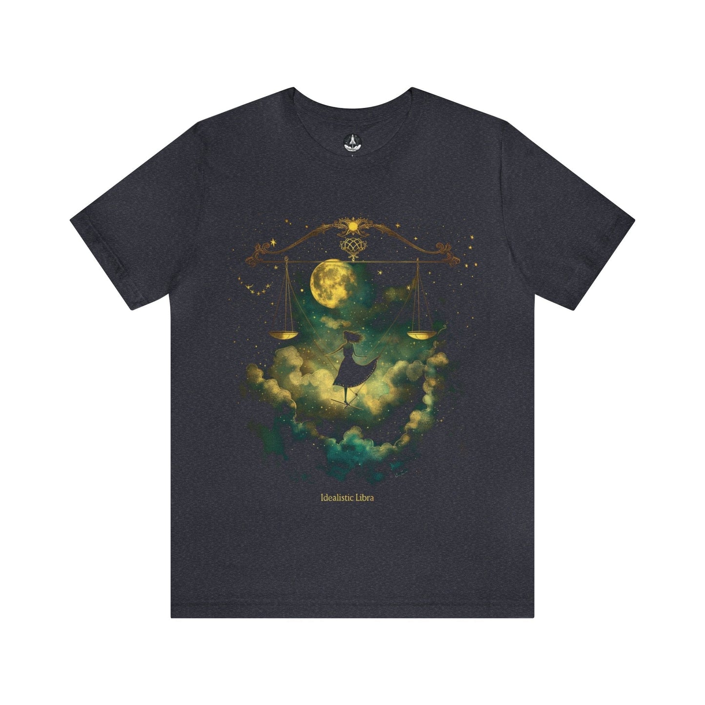 T-Shirt Heather Navy / S "Balance and Beauty" Libra Idealistic Tee: Harmonize in Style