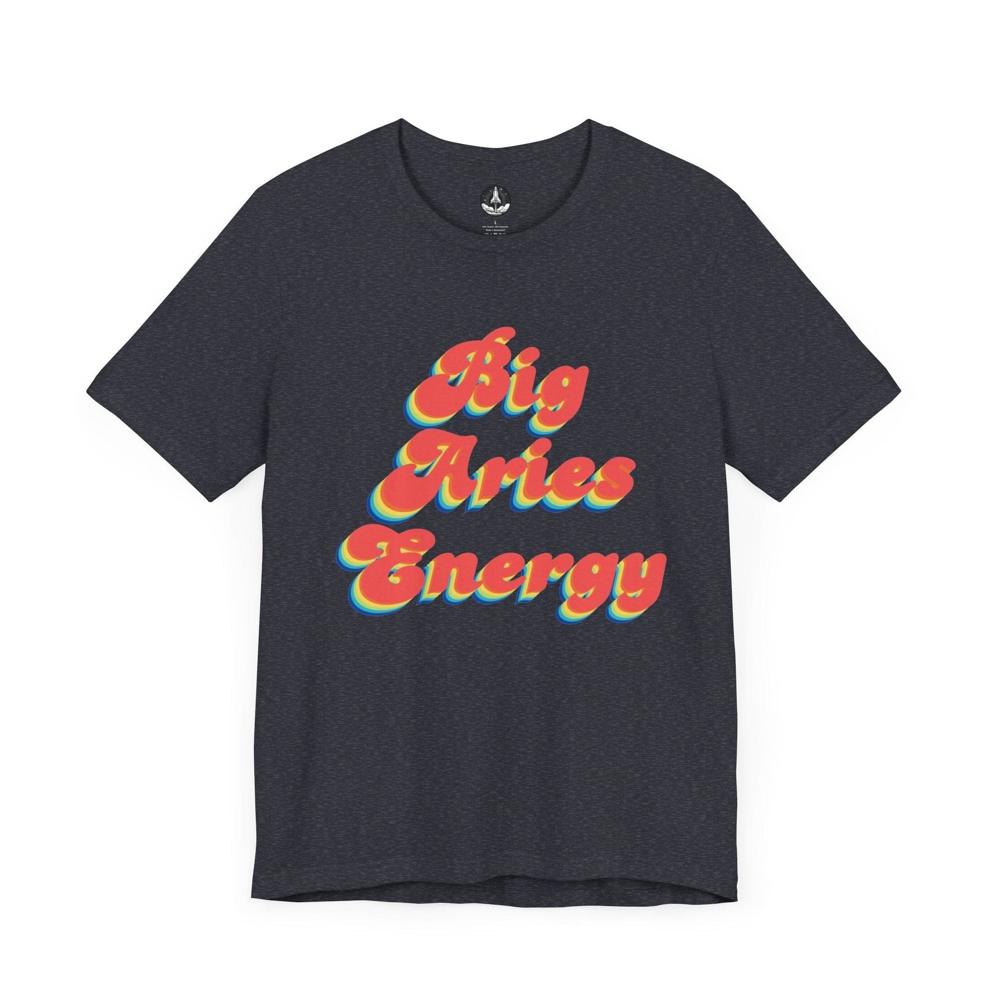 T-Shirt Heather Navy / S Big Aries Energy T-Shirt