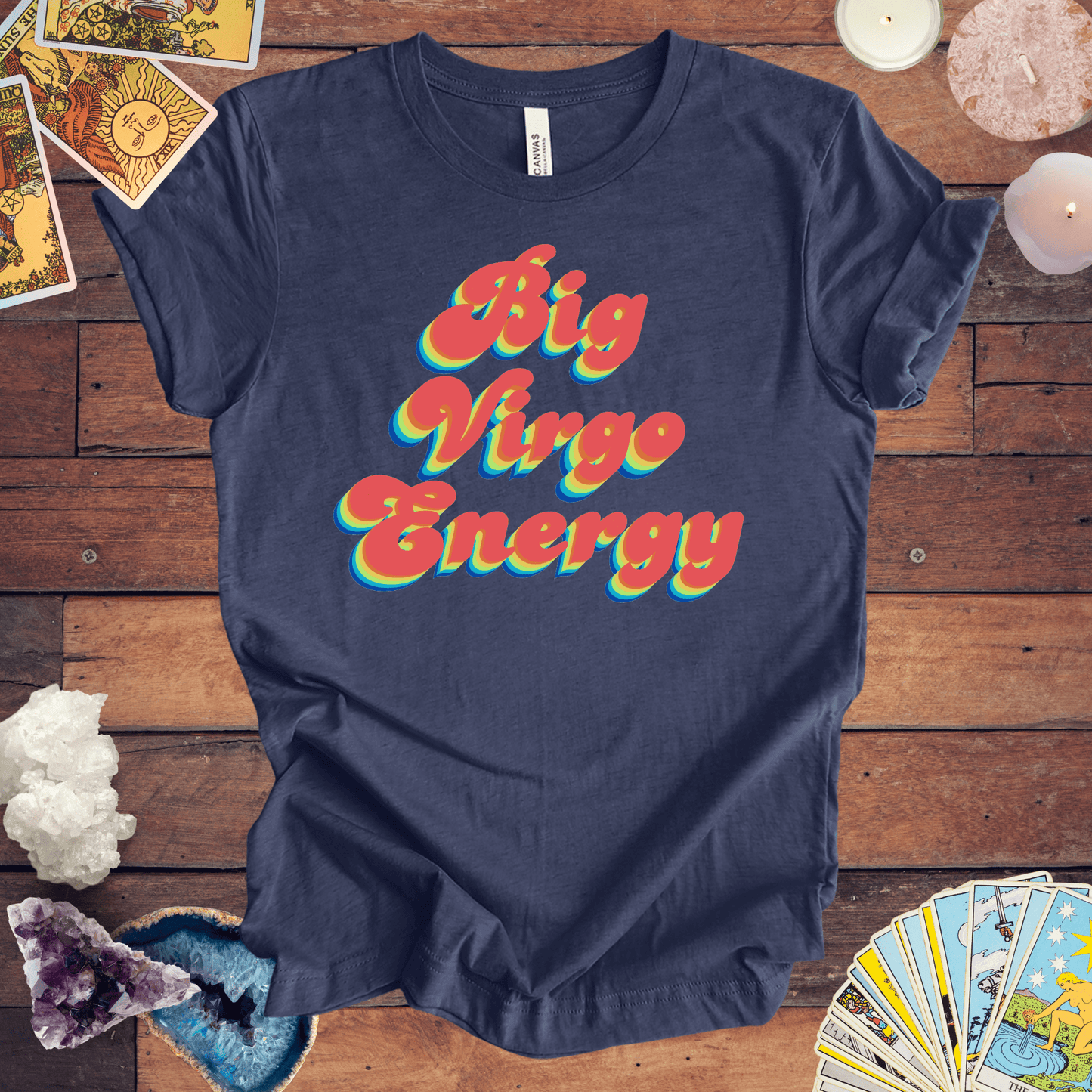 T-Shirt Heather Navy / S Big Virgo Energy T-Shirt