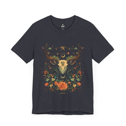 T-Shirt Heather Navy / S Blossoming Taurus: The Astrological Garden T-Shirt