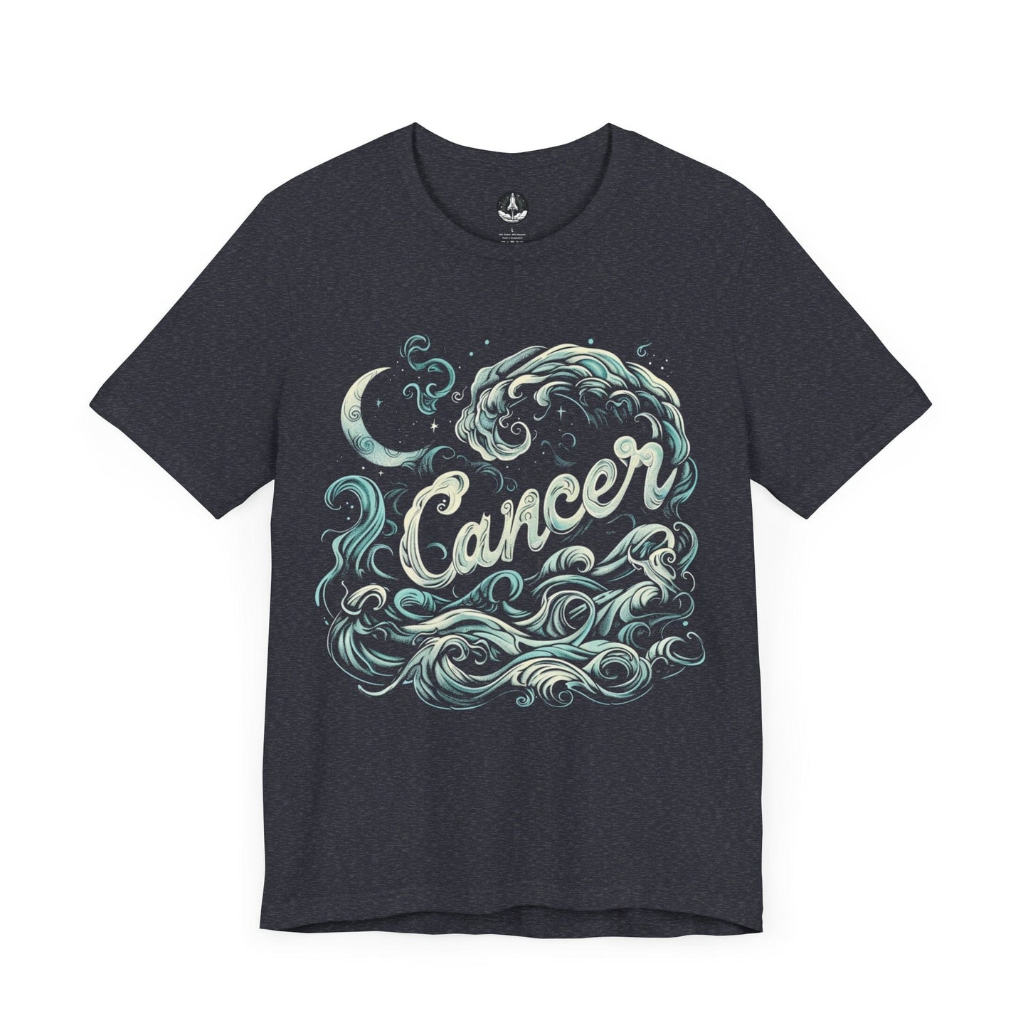 T-Shirt Heather Navy / S Cancer Oceanic Dreams T-Shirt: Tide of Intuition