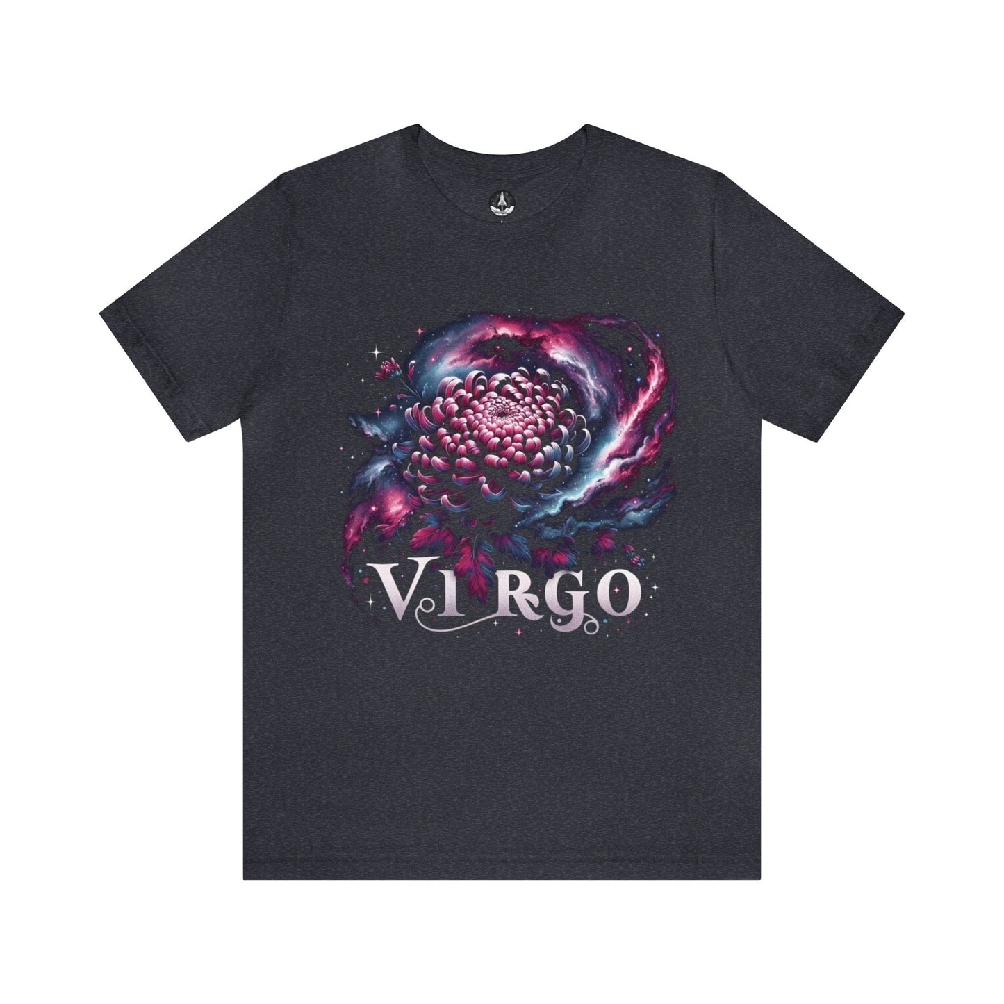 T-Shirt Heather Navy / S Cosmic Bloom: Virgo Floral Nebula T-Shirt