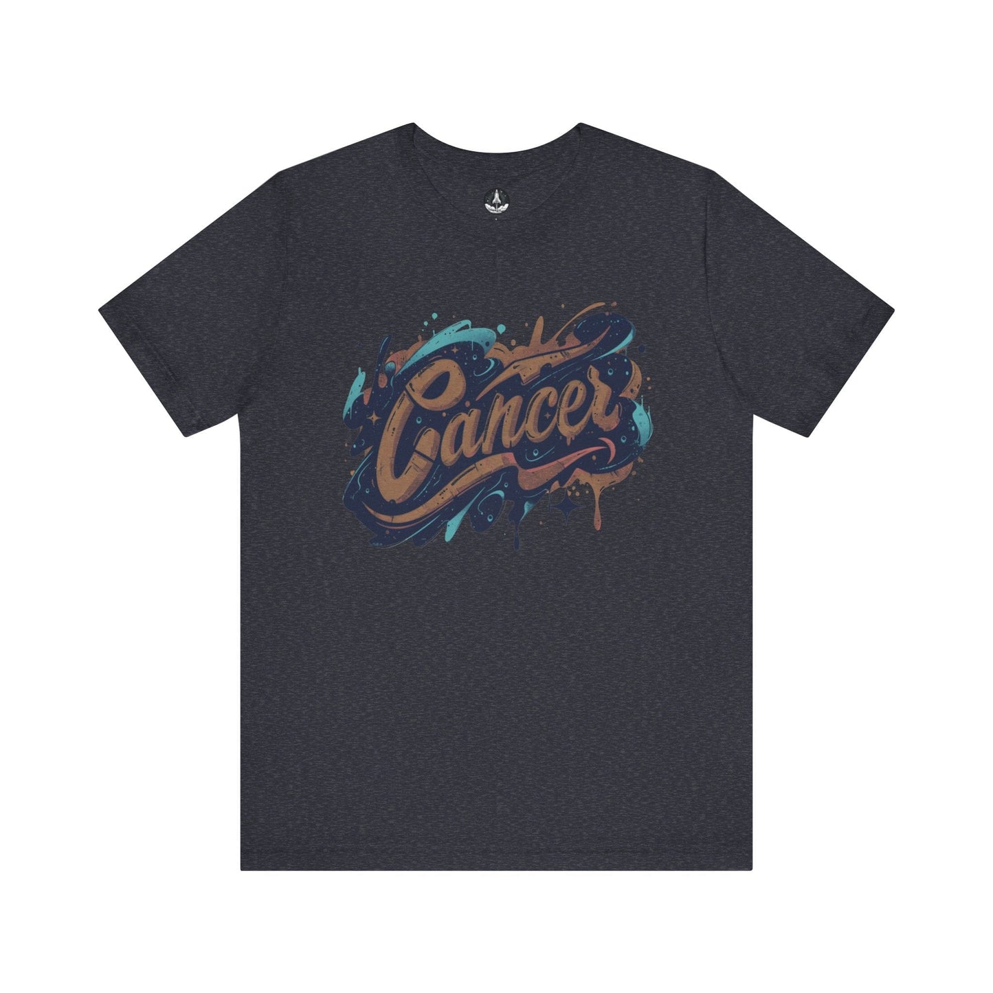 T-Shirt Heather Navy / S Cosmic Splash Cancer TShirt: Emotions in Hues