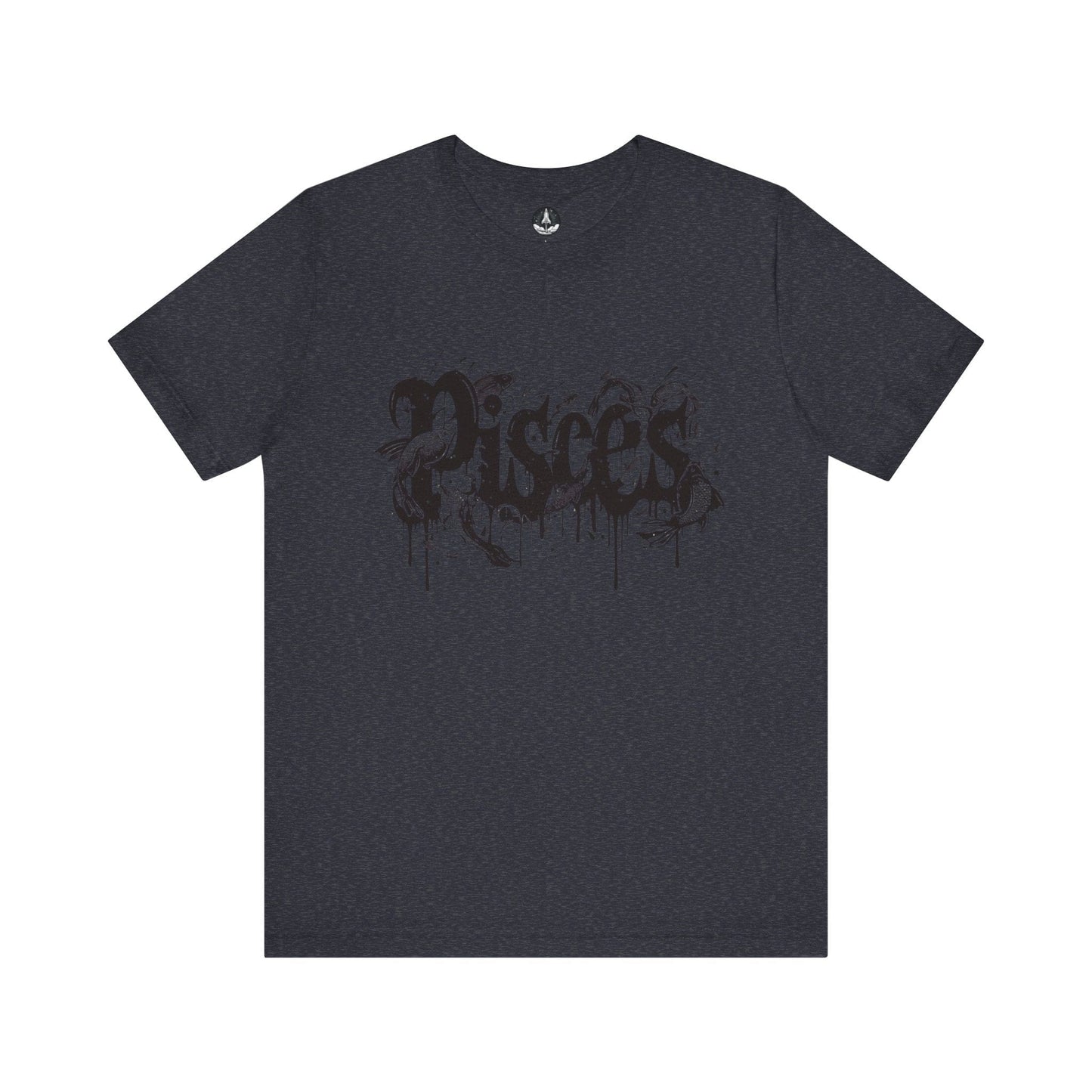 T-Shirt Heather Navy / S Deep Dive Pisces TShirt: Immerse in the Artistic Tide