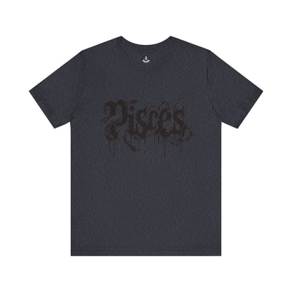 T-Shirt Heather Navy / S Deep Dive Pisces TShirt: Immerse in the Artistic Tide