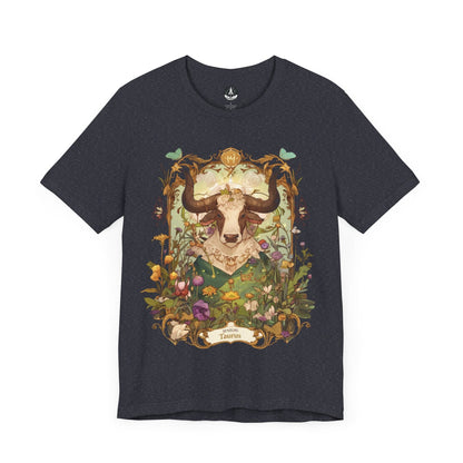 T-Shirt Heather Navy / S Garden of Taurus: Astrology in Bloom T-Shirt